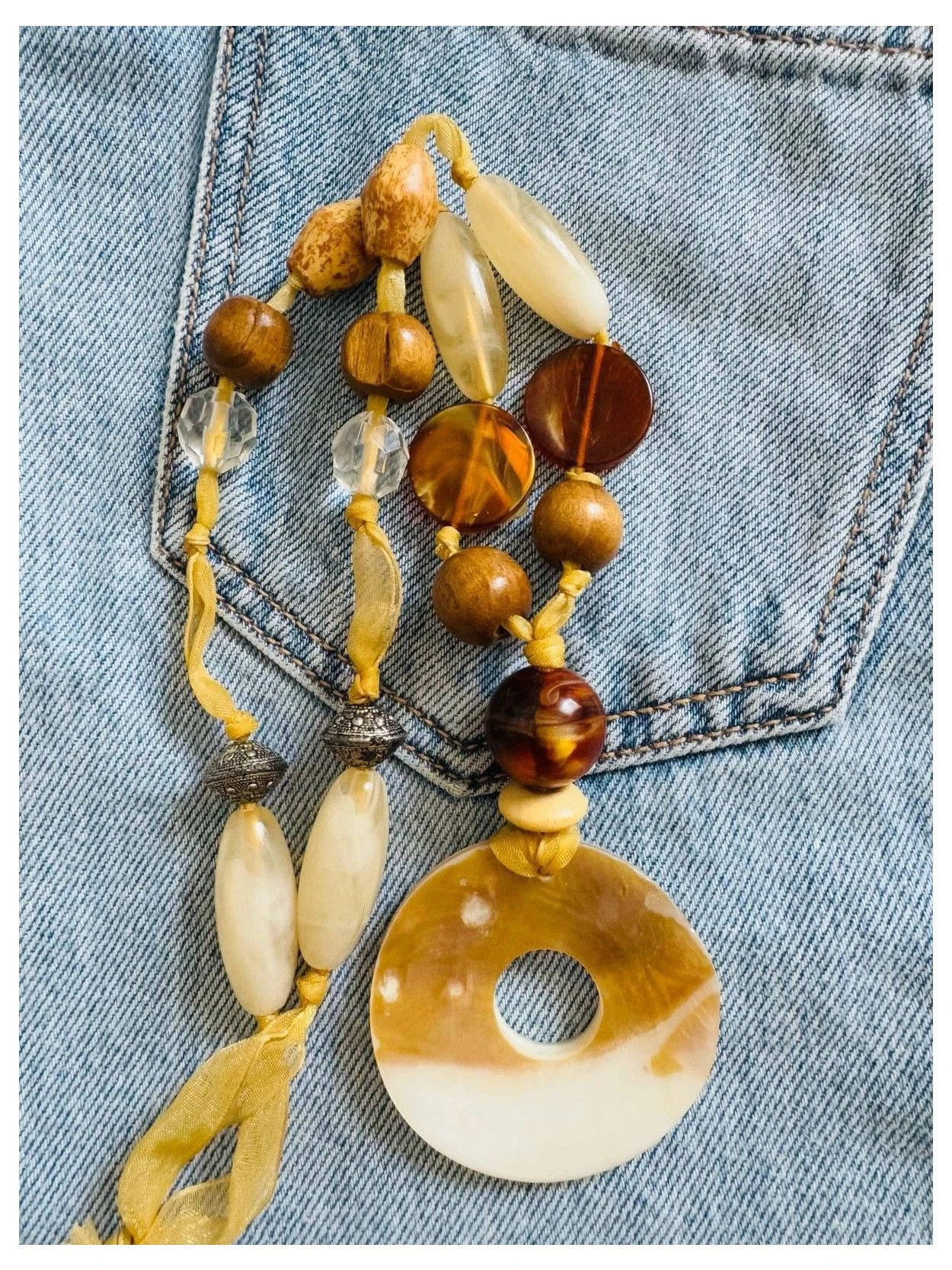 Collar vintage abalorios y nácar 🦋 – Vintage Dressing 2