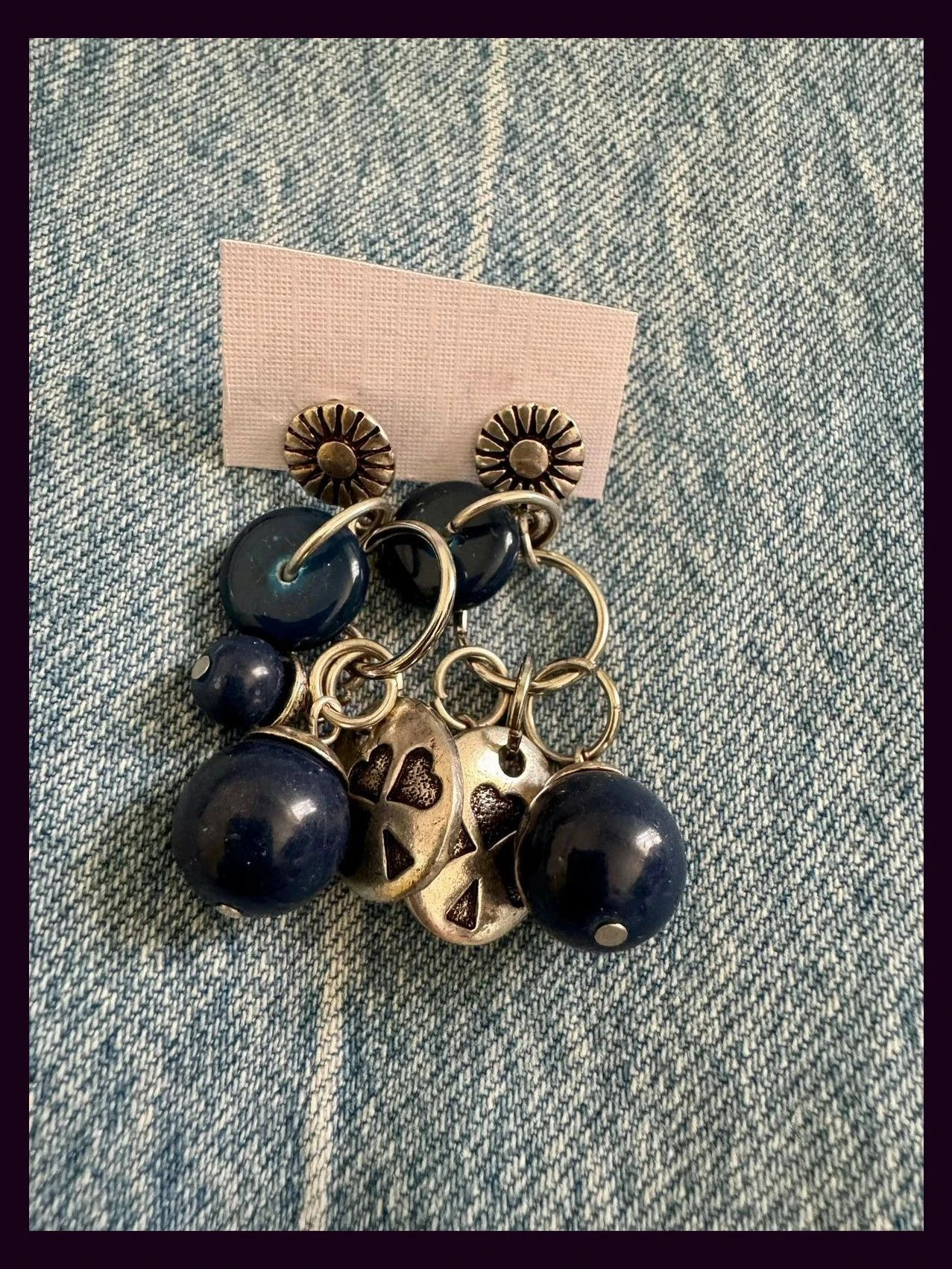 Pendientes vintage de alpaca y abalorios 🦋 – Alpaca 2
