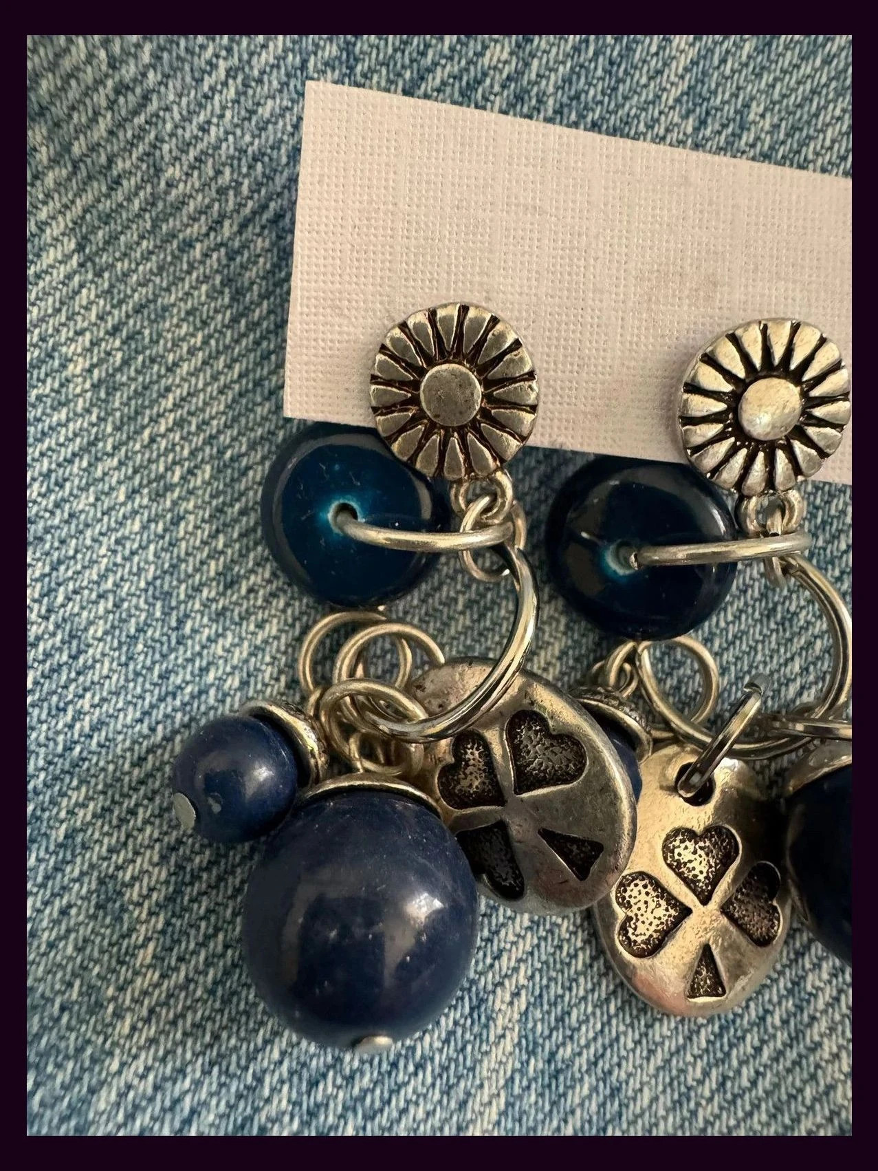 Pendientes vintage de alpaca y abalorios 🦋 – Alpaca 3