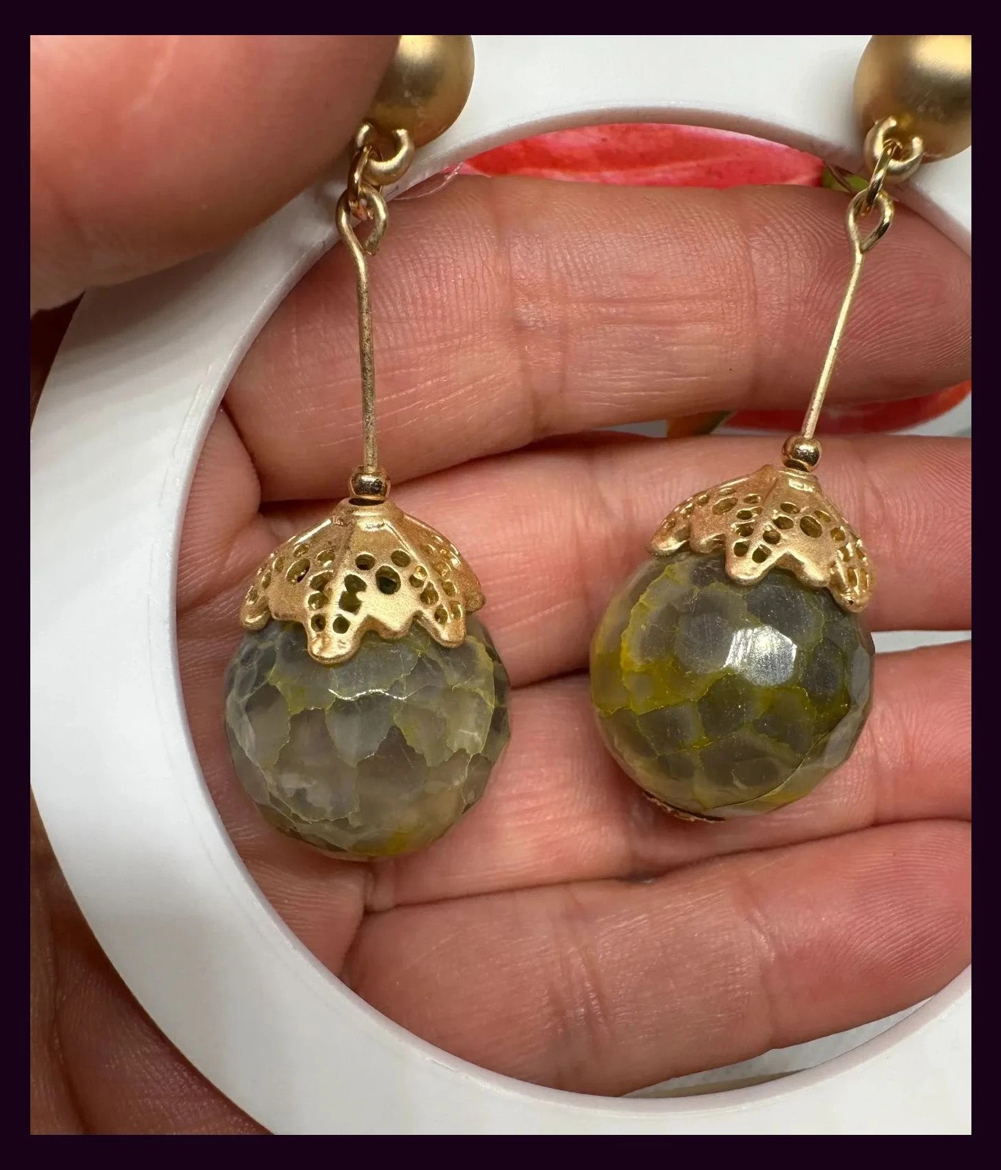 Pendientes acero con piedras 🦋 – Acero 3