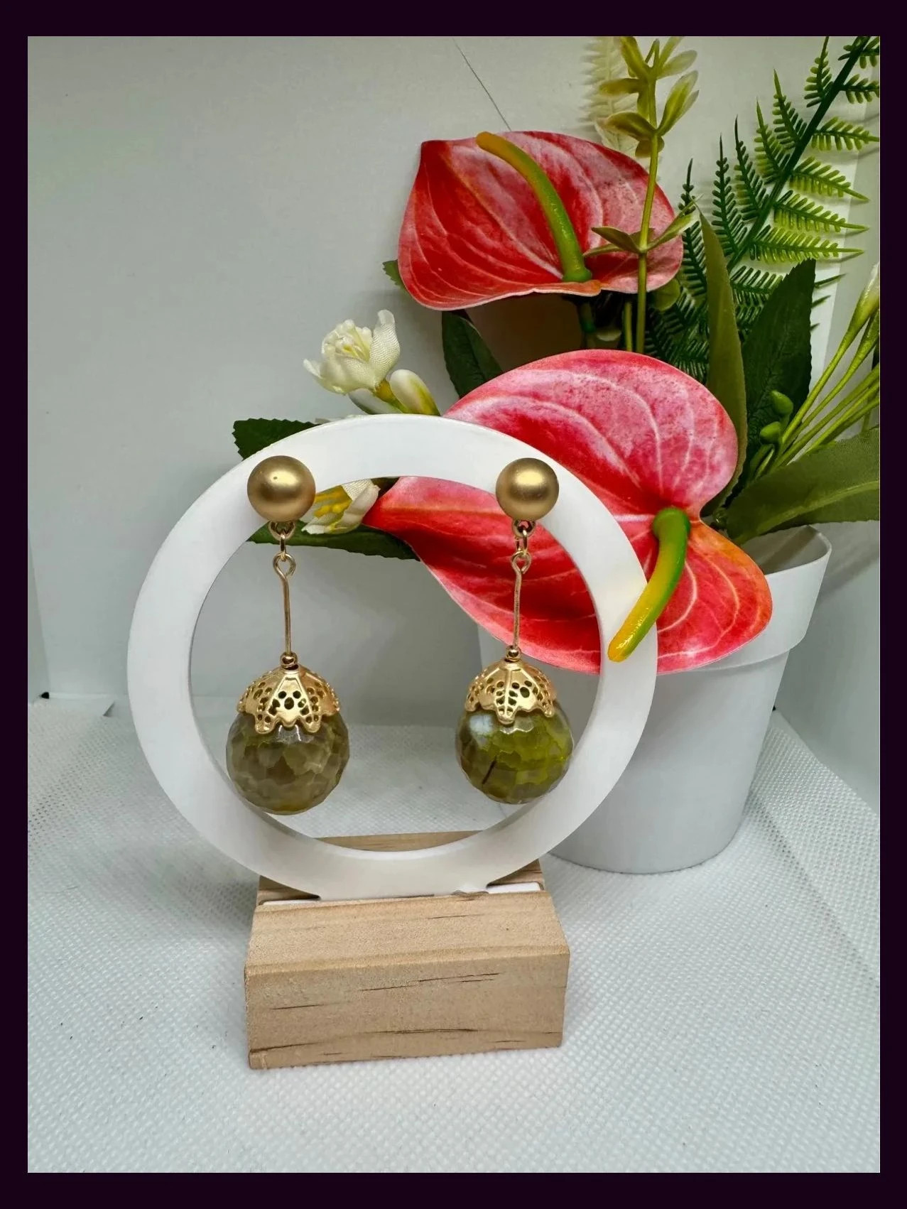 Pendientes acero con piedras 🦋 – Acero