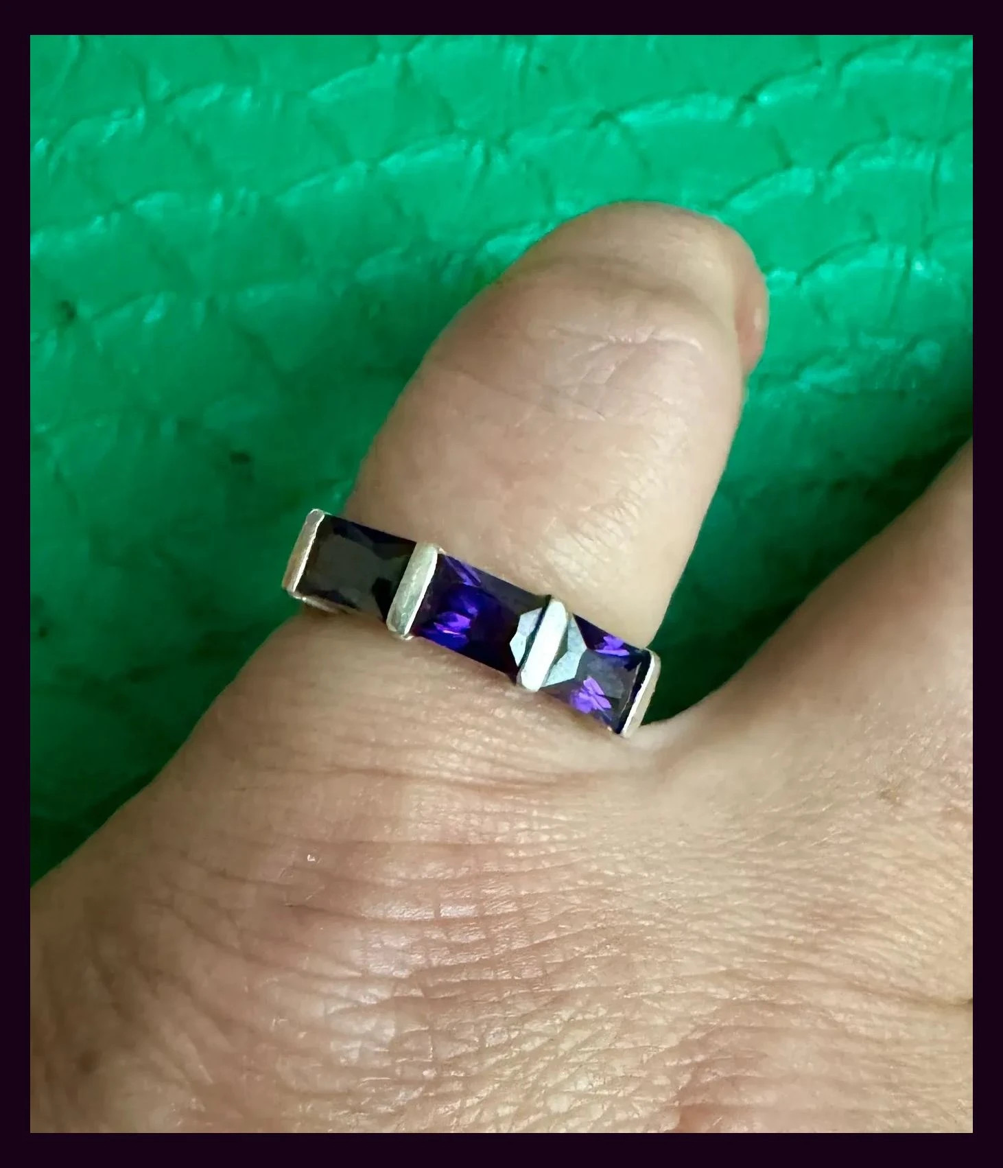 Anillo plata 925 con piedras amatistas 🦋
