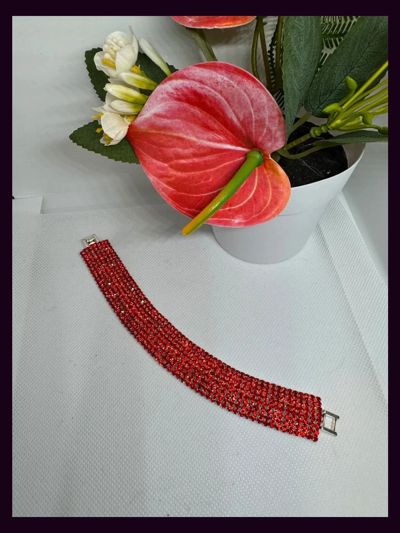 Pulsera roja strass 🦋 – Boutique 4