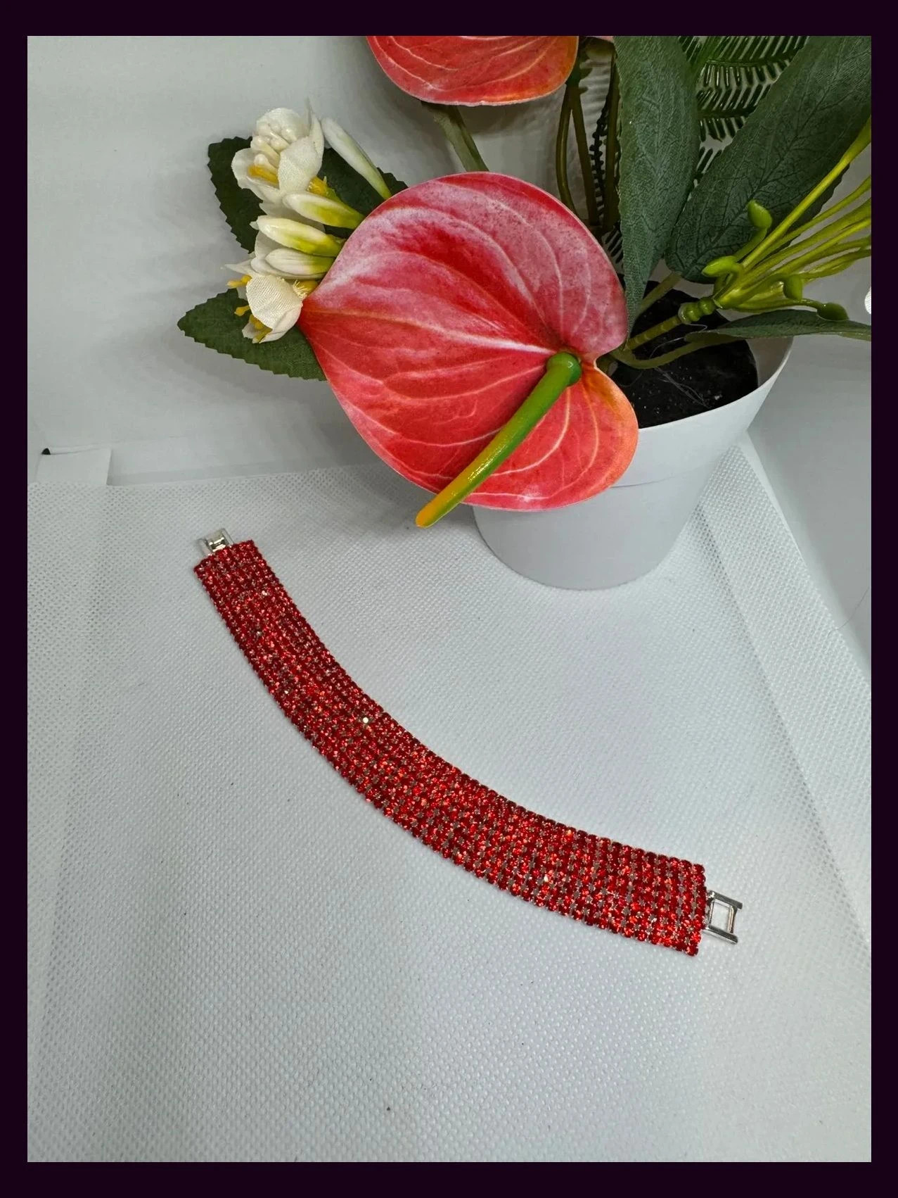 Pulsera roja strass 🦋 – Boutique 5