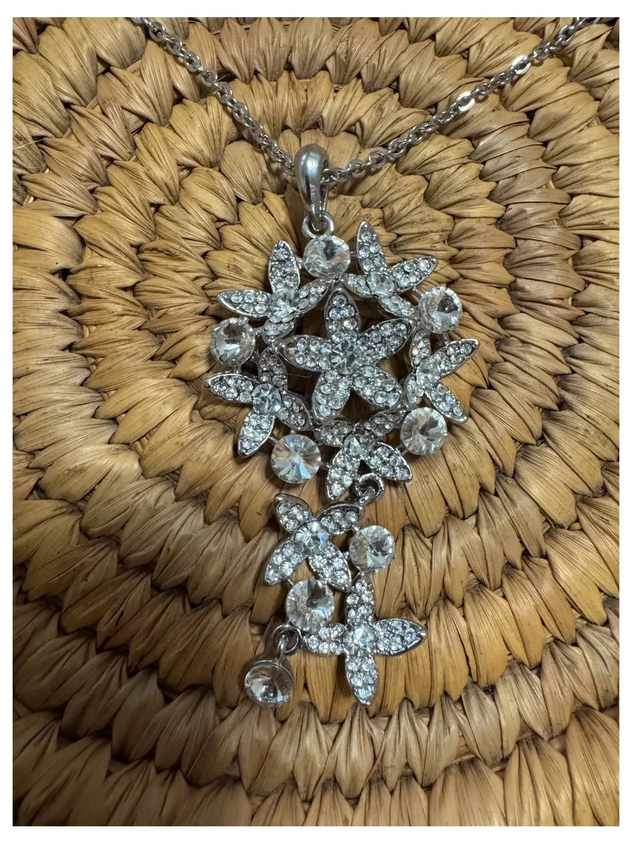 Collar acero inoxidable colgante flores 🦋 – Acero 3