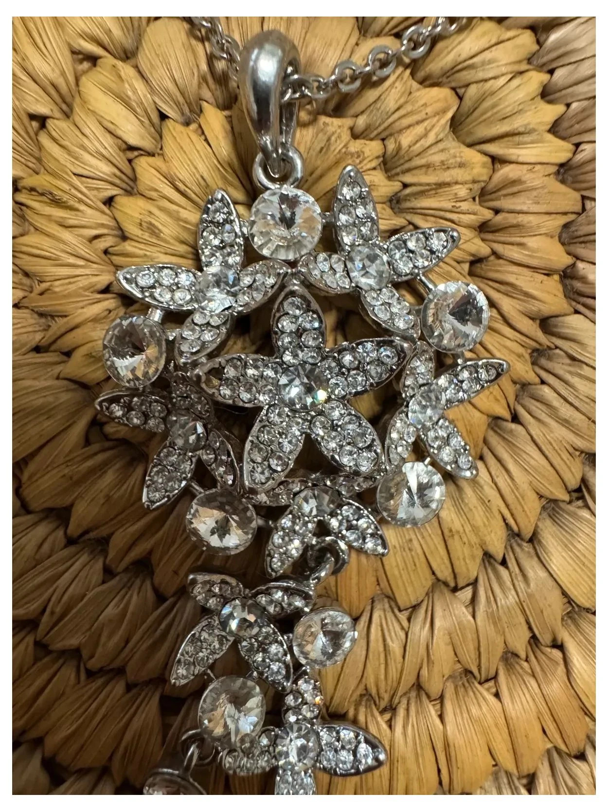 Collar acero inoxidable colgante flores 🦋 – Acero 4