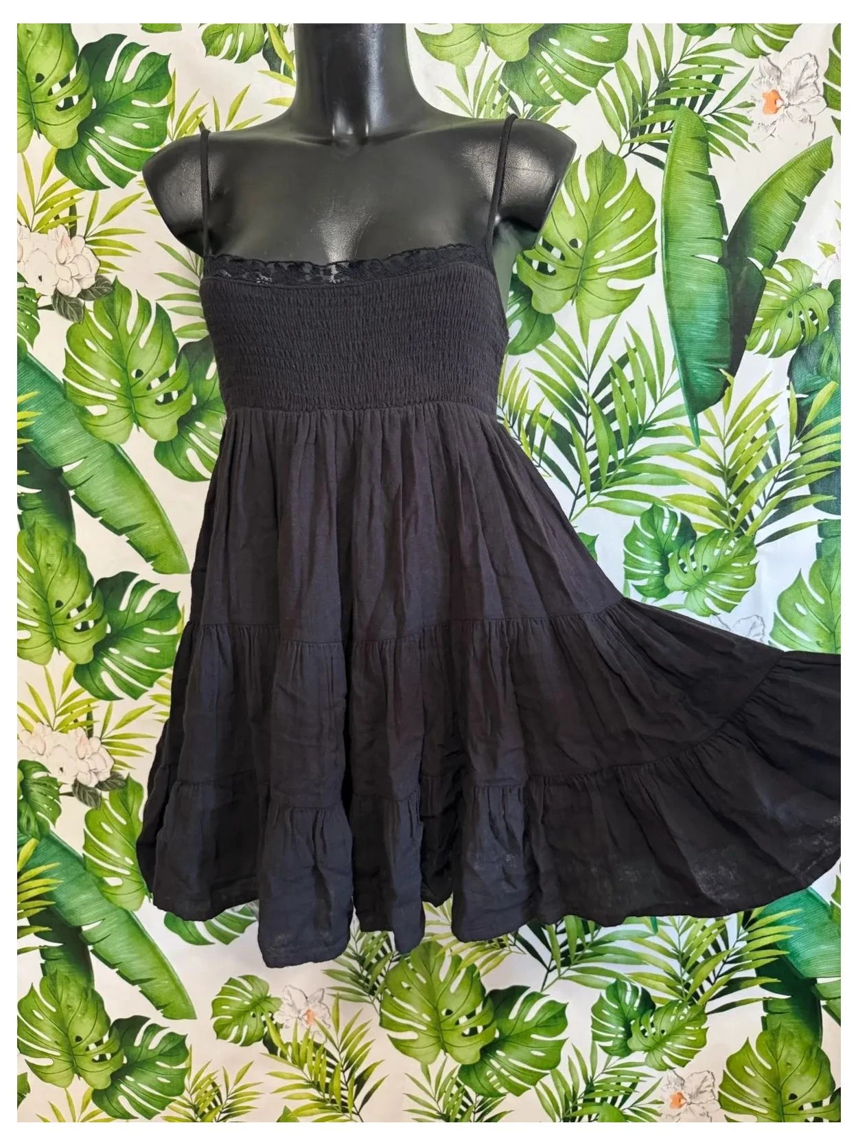 Vestido verano mini de algodón 🦋 – Zara – taille XS / 34 / 6
