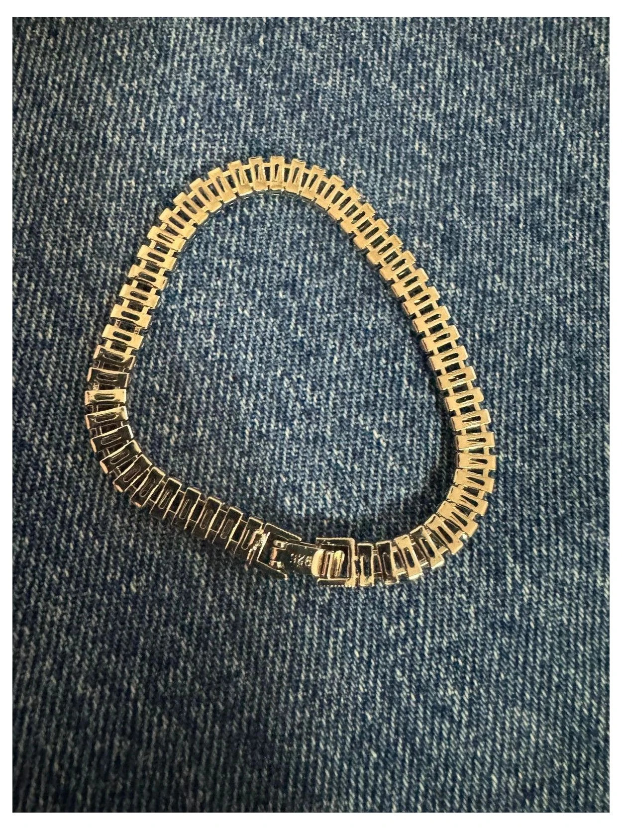 Pulsera plata con piedras zirconitas 🦋 – Plata 2
