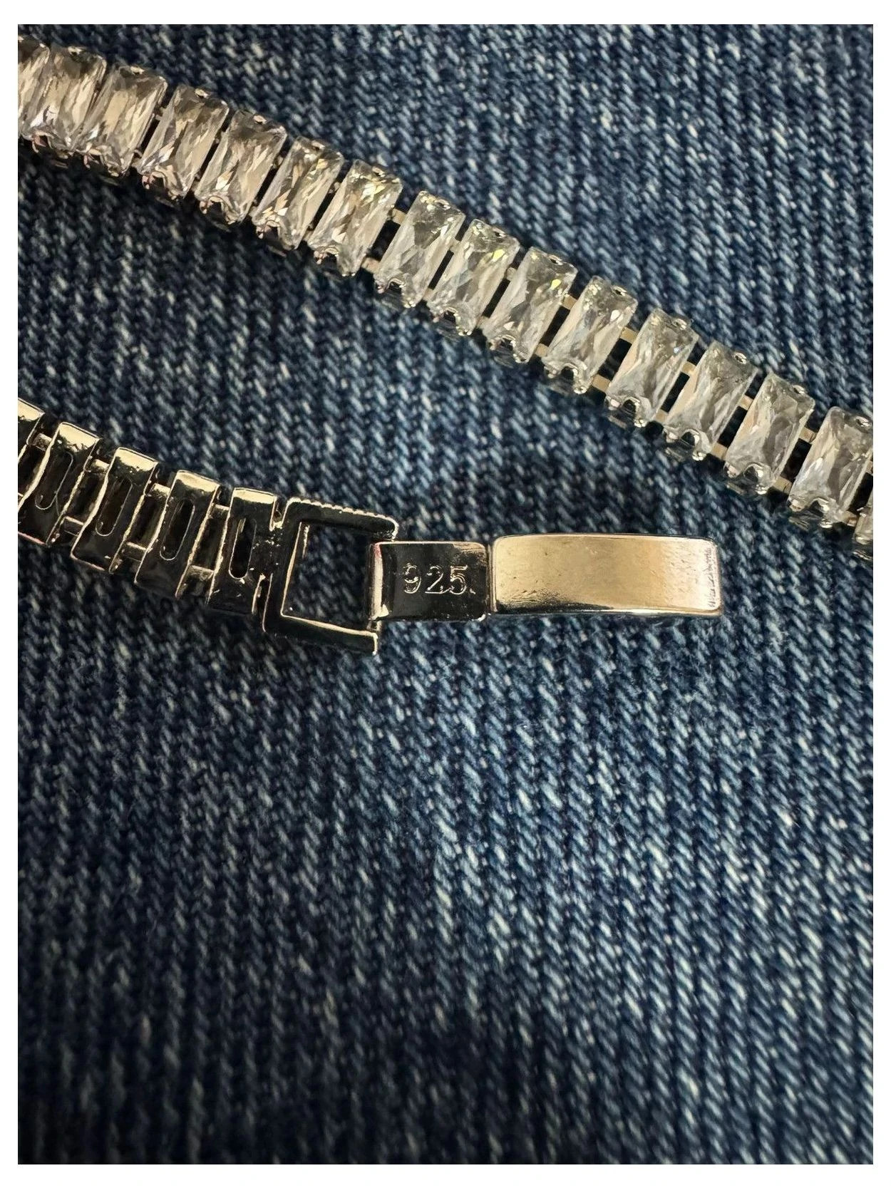 Pulsera plata con piedras zirconitas 🦋 – Plata 4