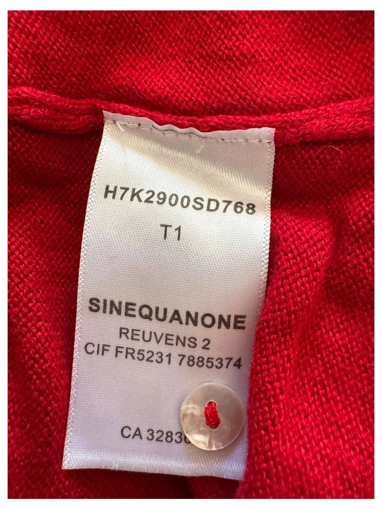 Blusa punto color rojo 🦋 – Sinéquanone – taille S / 36 / 8 5