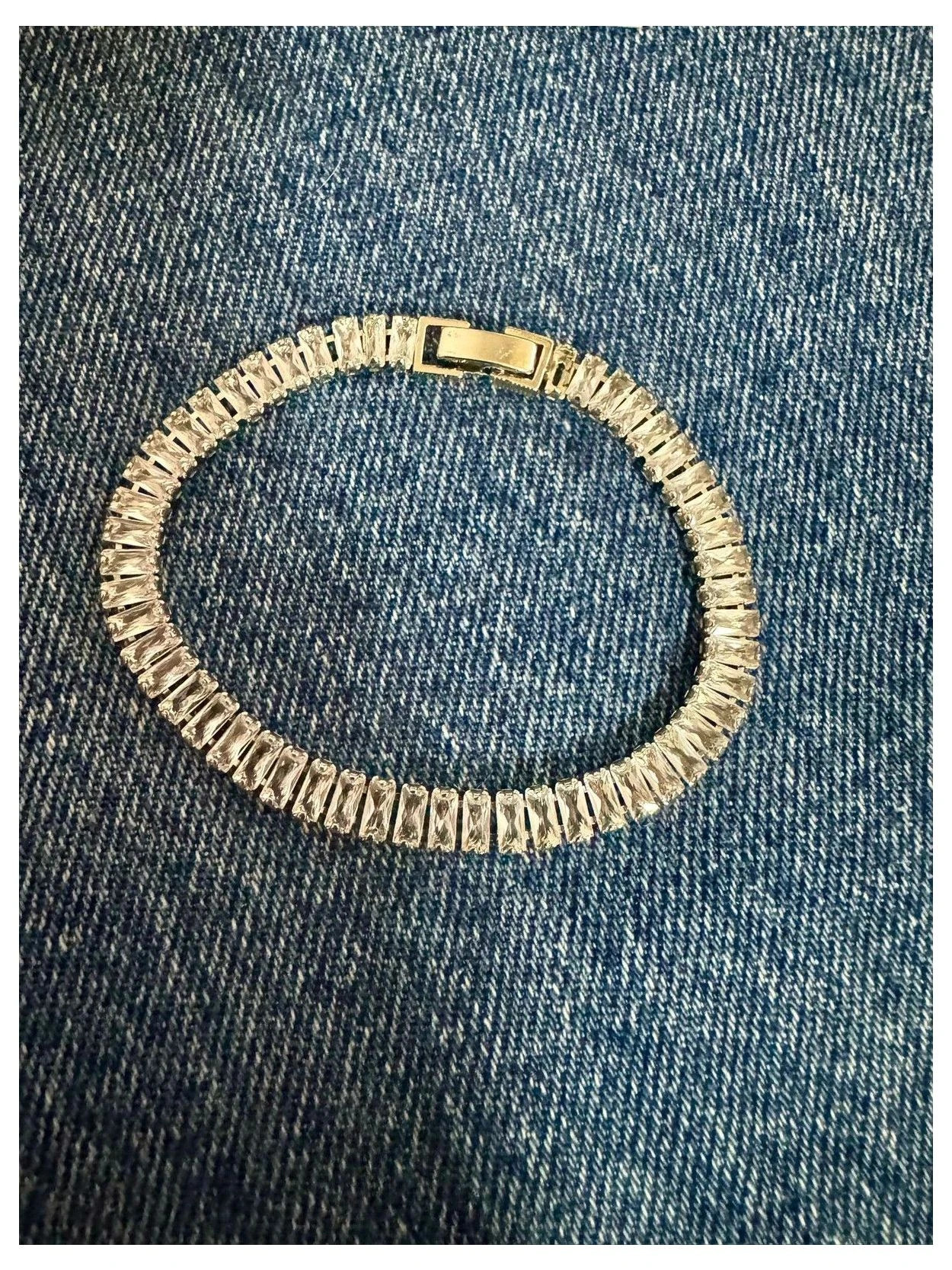 Pulsera plata con piedras zirconitas 🦋