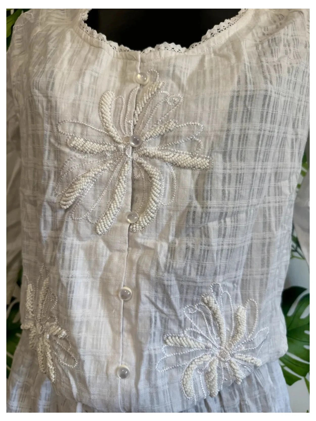 Blusa larga bordada 🦋 – Evima – taille L / 40 / 12 3