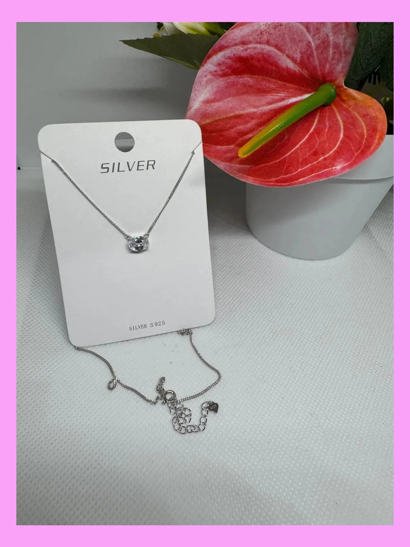 Collar plata 925 , ideal para regalo , se envía con caja y certificado de joyería 🦋 – Silver 3