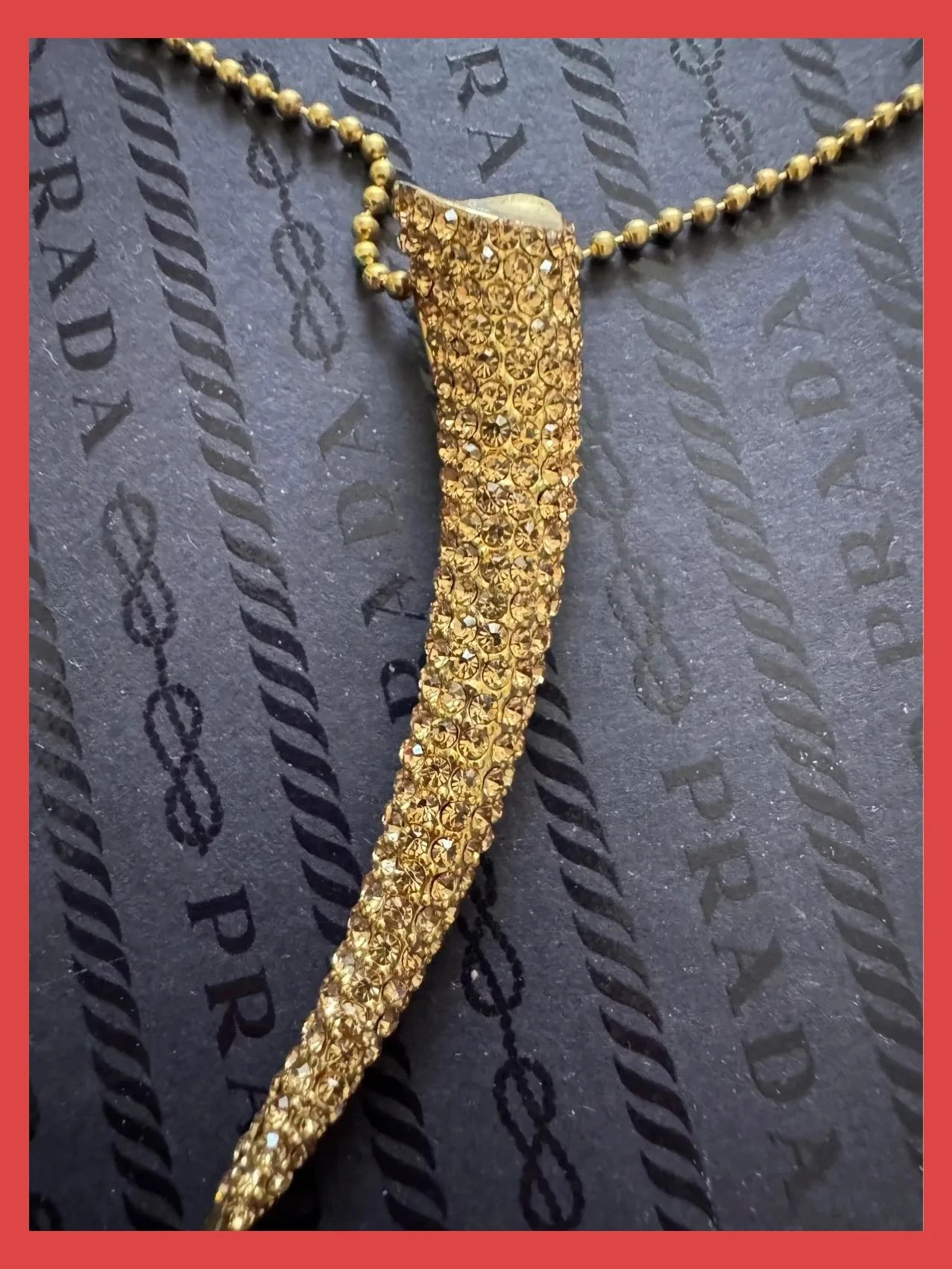 Collar dorado acero inoxidable colgante cuerno con piedras 🦋 – Acero 4