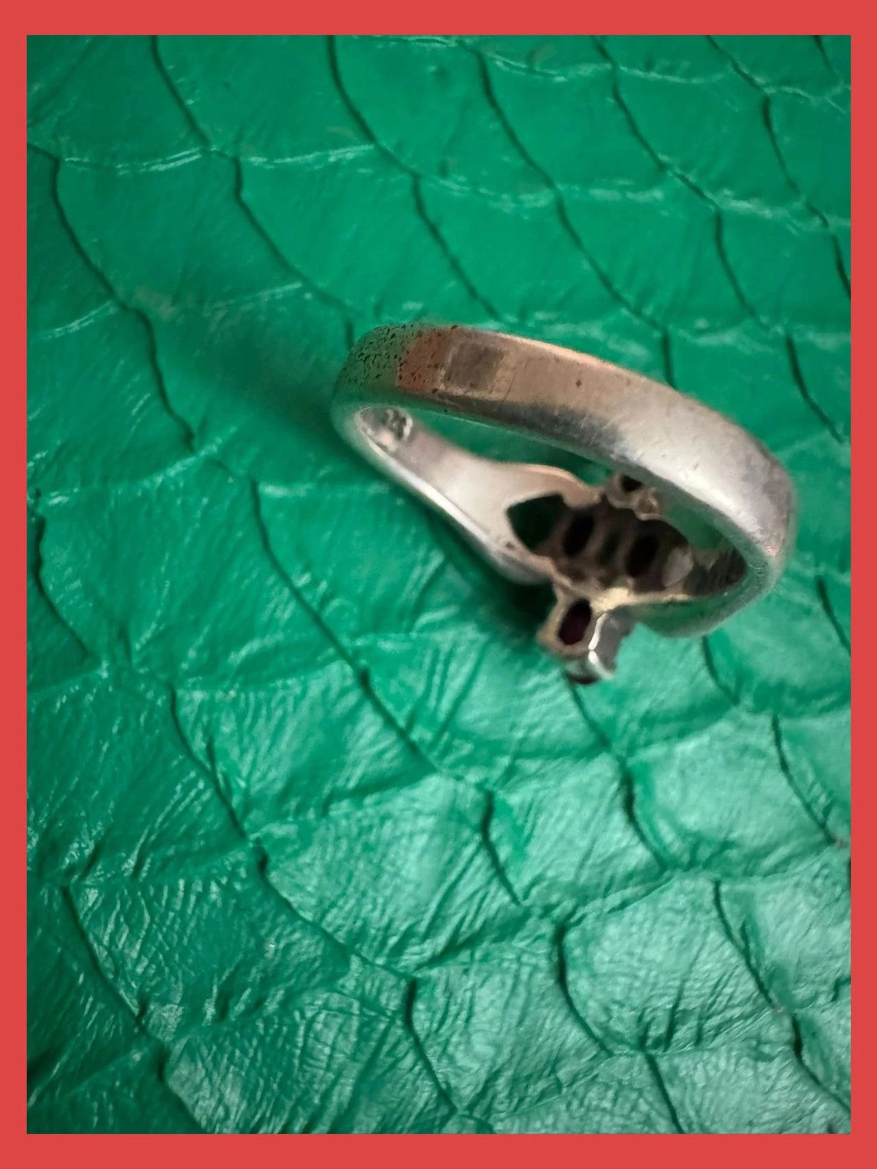 Anillo plata vintage con piedras rubies 🦋 – Plata – taille 17,3 mm 3