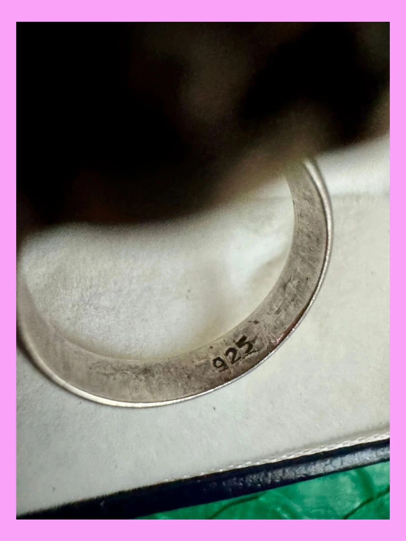 Anillo plata 925 vintage con piedra charoita rusa 🦋 – Plata – taille 16,1 mm 5