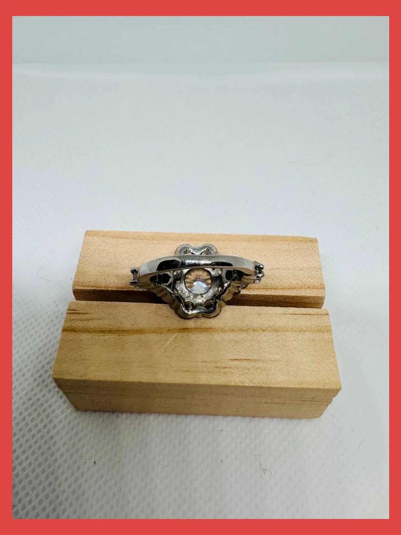 Anillo acero inoxidable con piedras cristal , talla 16 🦋 – Acero – taille 17,7 mm 4