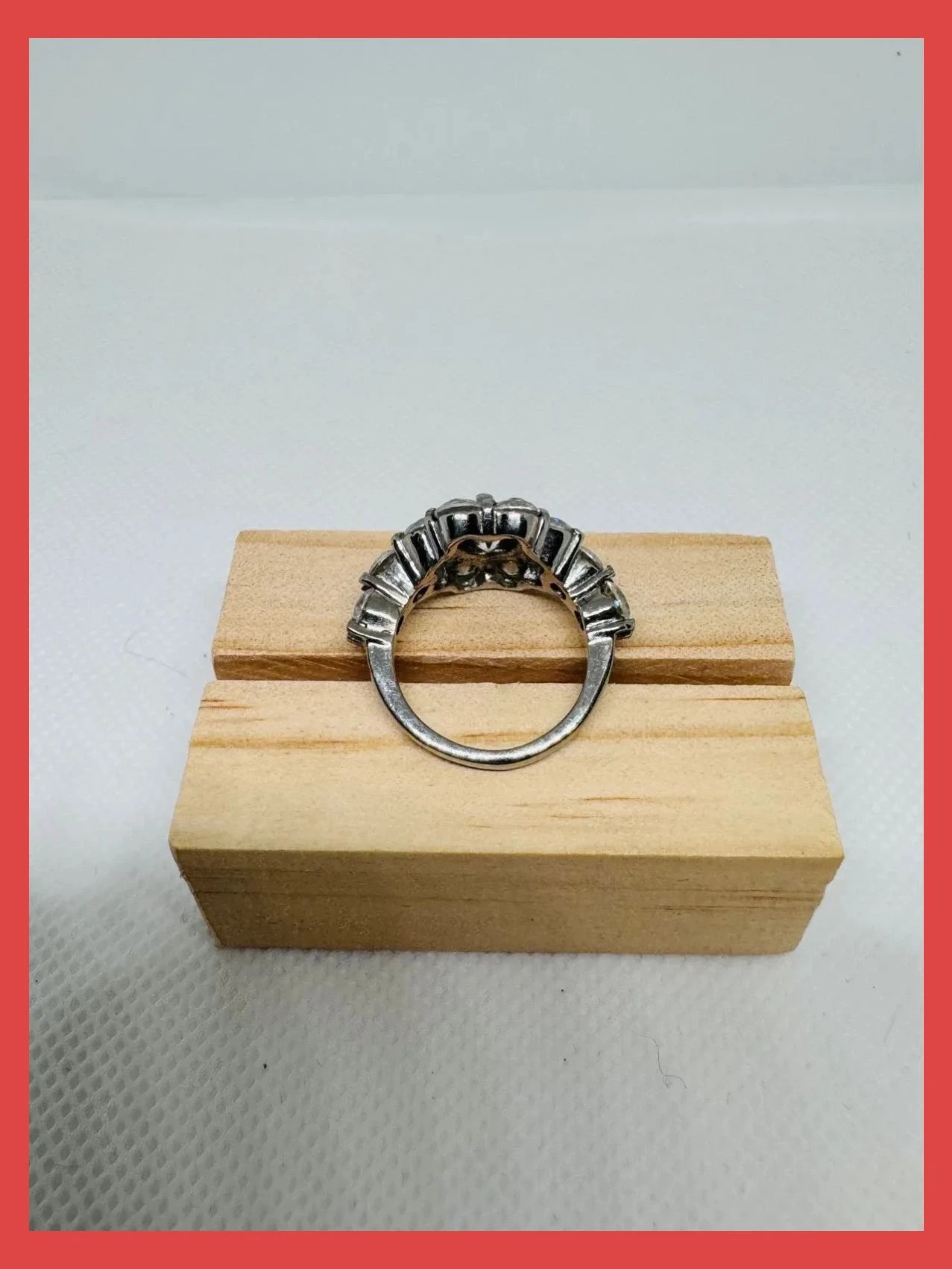 Anillo acero inoxidable con piedras cristal , talla 16 🦋 – Acero – taille 17,7 mm 3