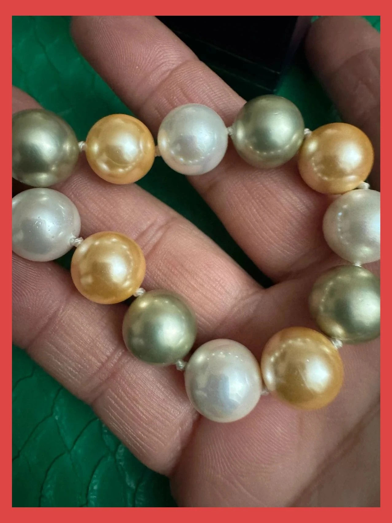 Pulsera perlas de laboratorio cierre acero 🦋 – Vintage Dressing 4