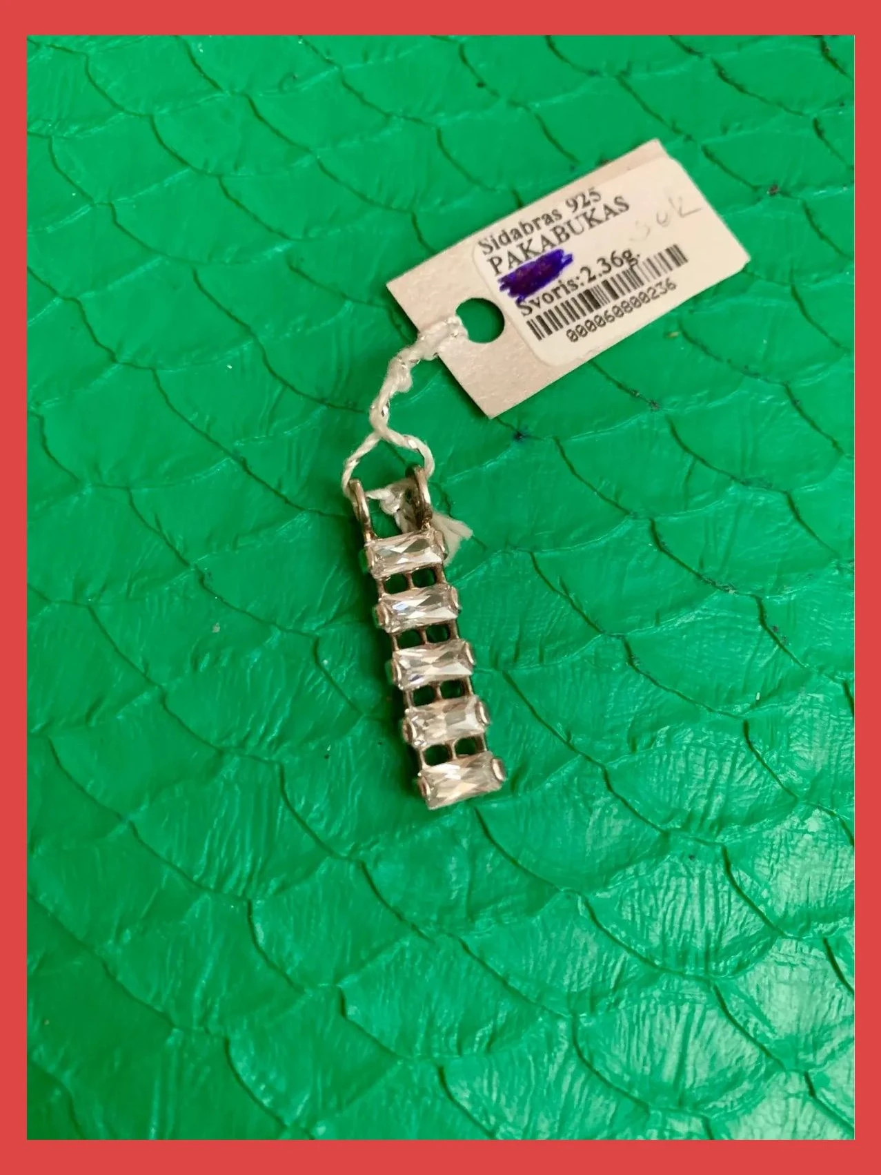 Colgante plata 925 vintage con piedras zirconitas🦋 – Vintage Dressing 2