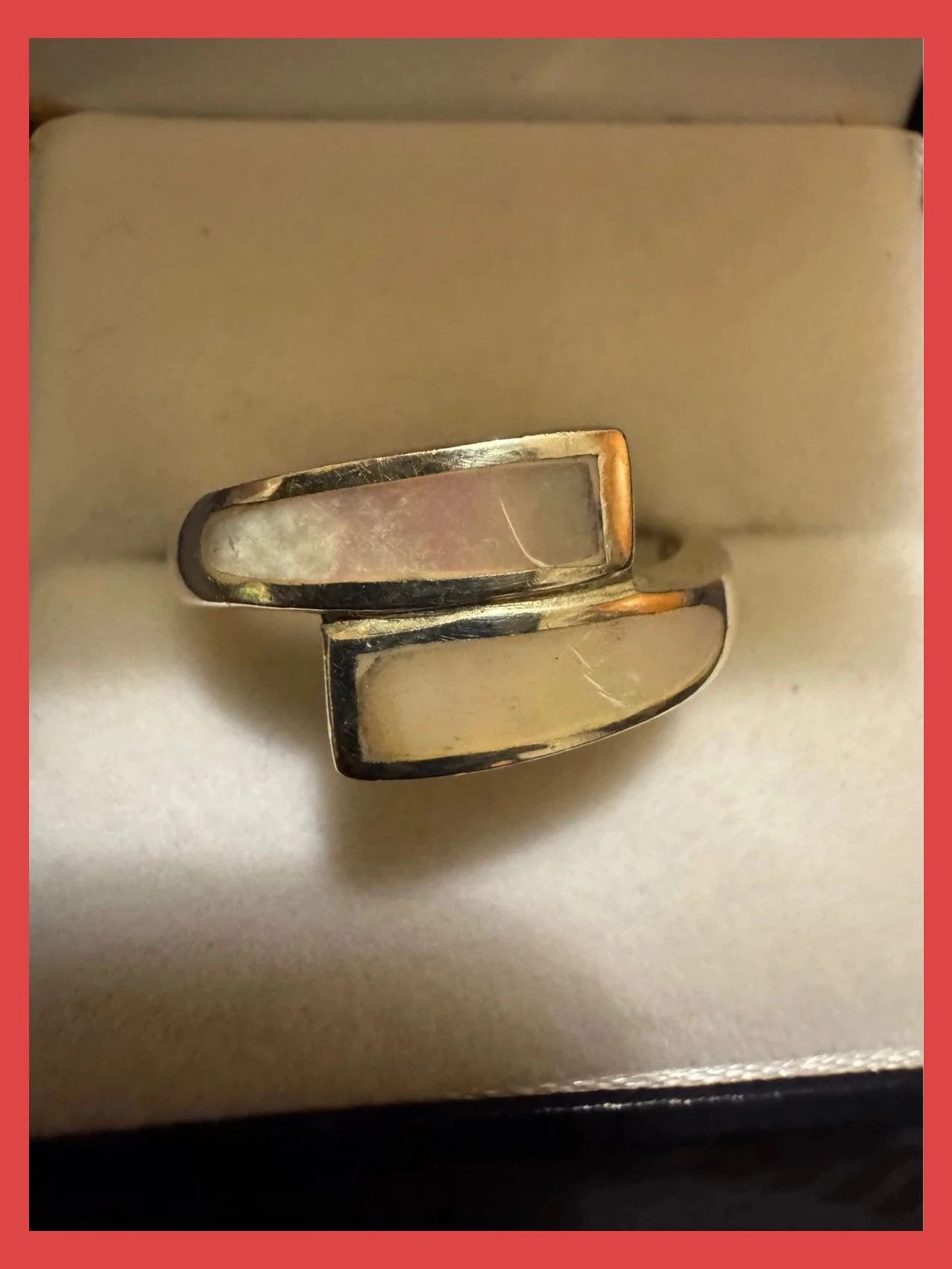 Anillo plata925 con nácar 🦋 – Vintage Dressing – taille 16,9 mm 2