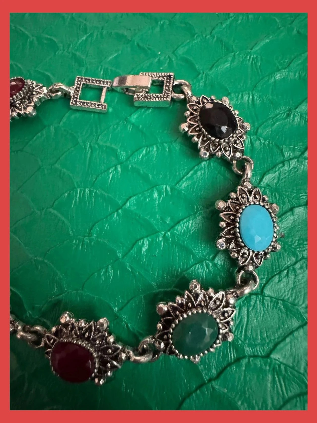 Pulsera plata 925 vintage con piedras 🦋 – Vintage Dressing 2