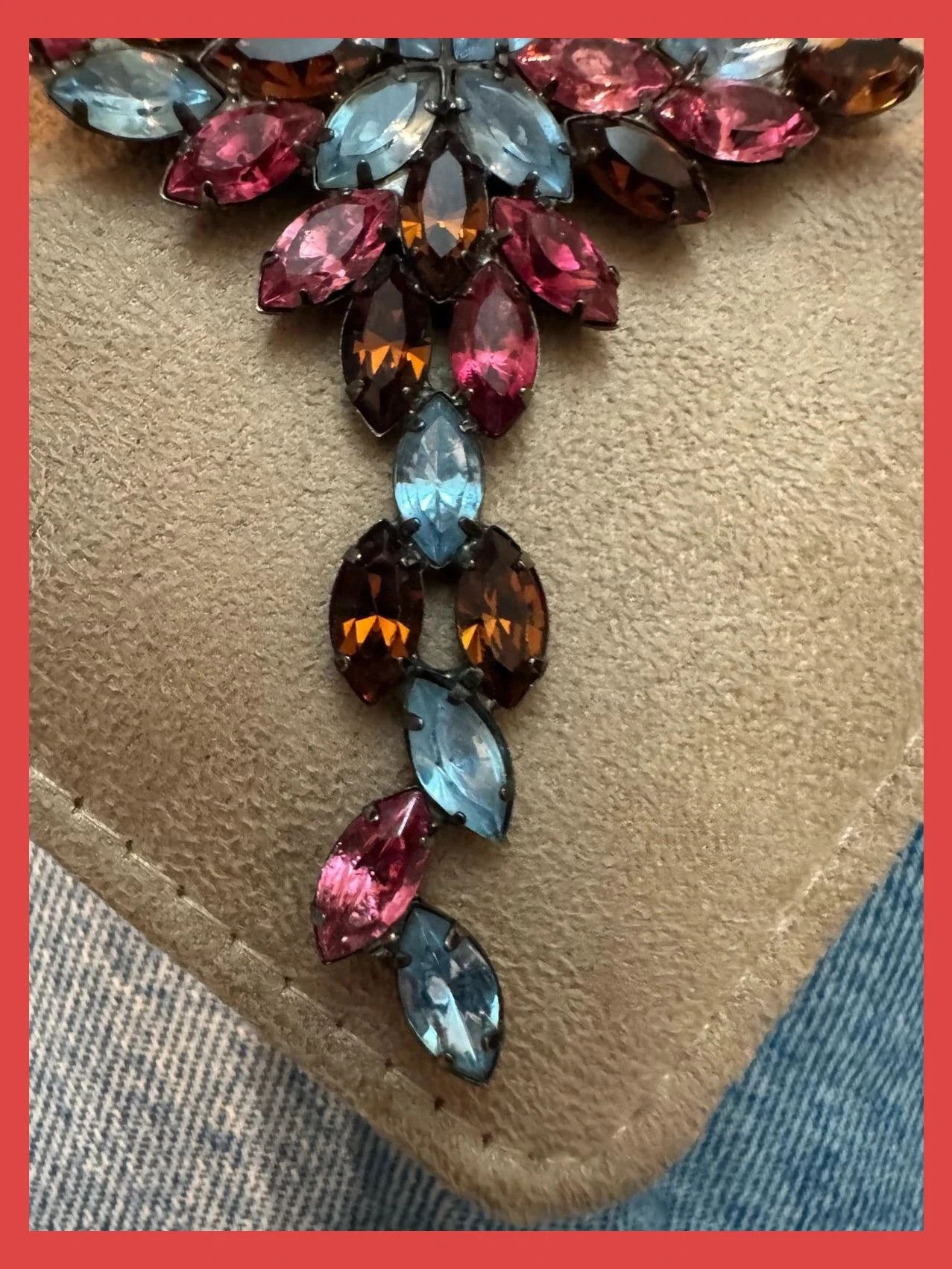 Colgante cruz piedras cristal brilla mucho 🦋 – Vintage Dressing 4