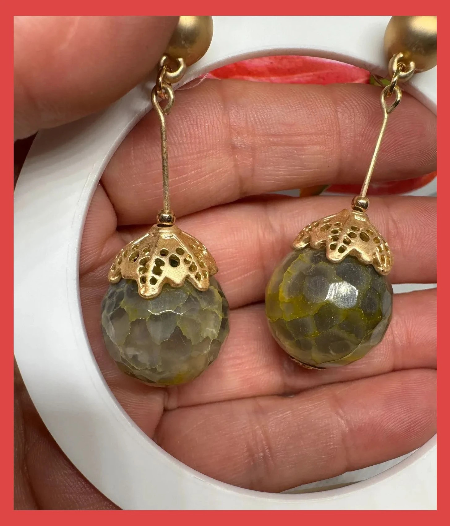 Pendientes acero y piedra 🦋 – Acero 3