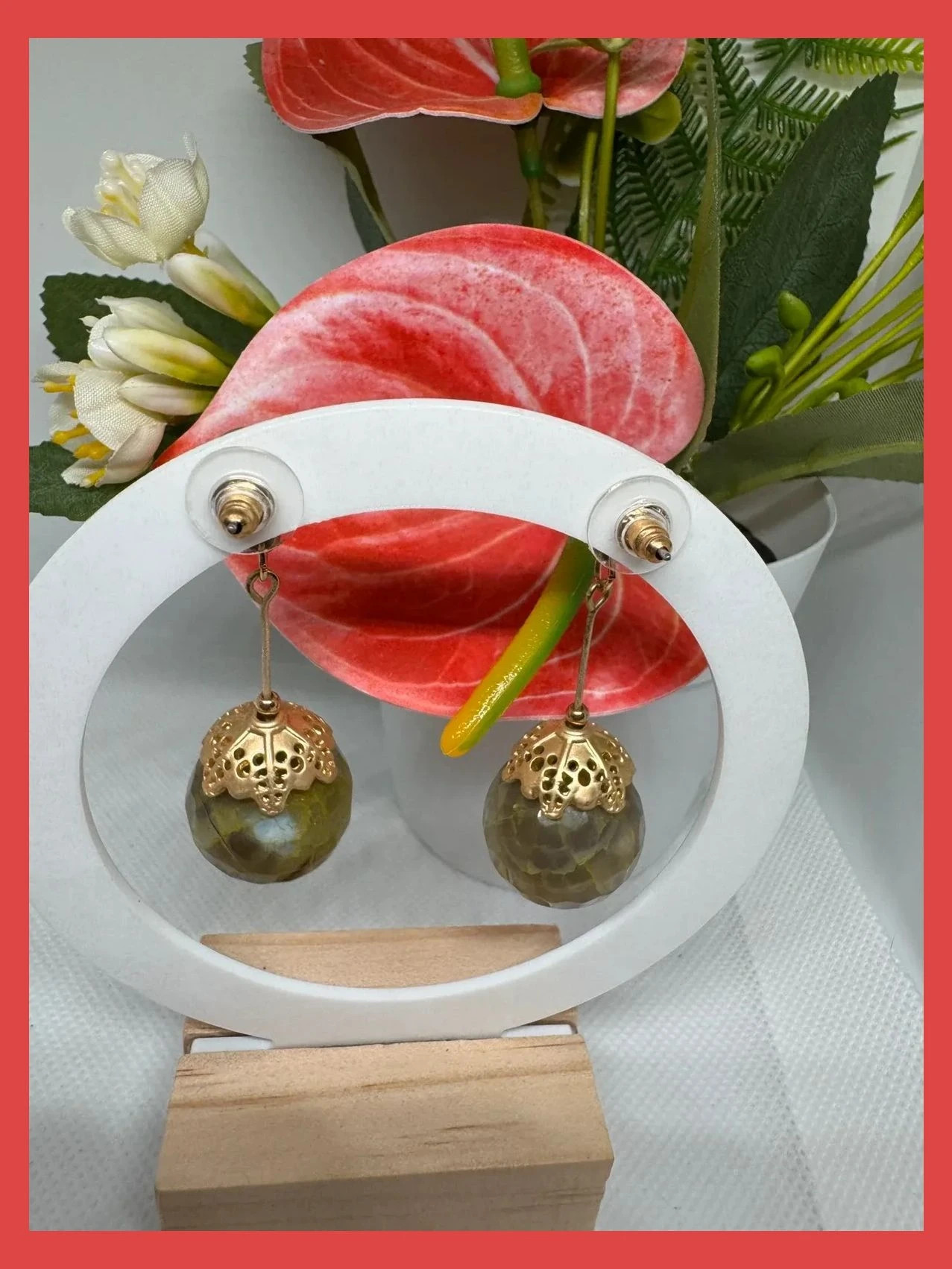 Pendientes acero y piedra 🦋 – Acero 4