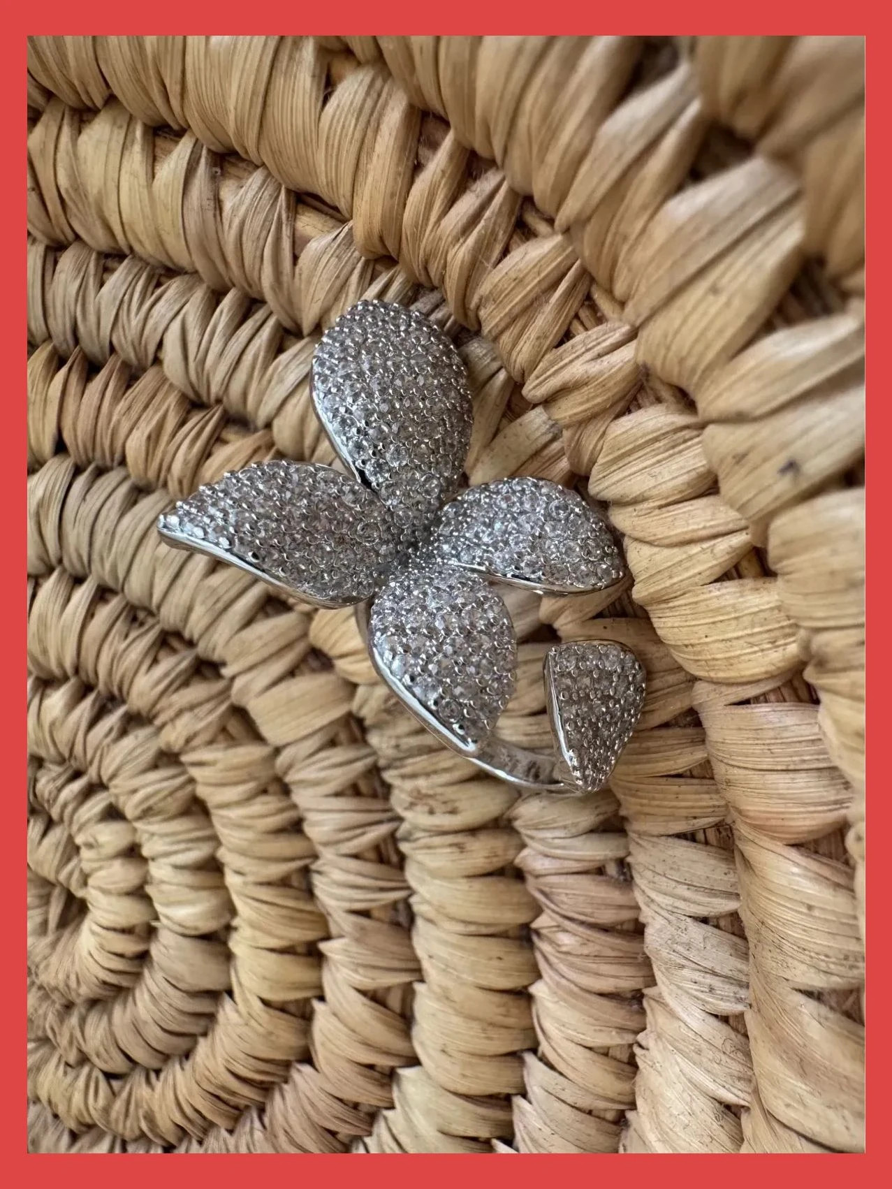 Anillo acero inoxidable con piedras strass, ajustable 🦋 – La Boutique – taille Ajustable 3