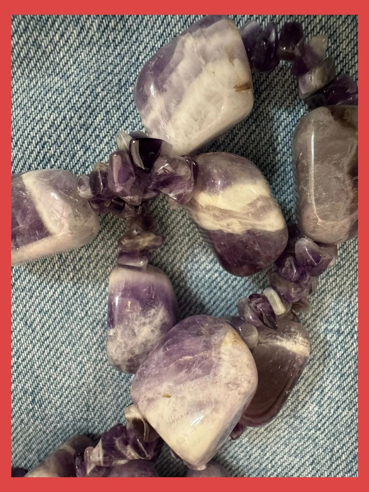 Collar piedra natural amatista 🦋 – Amatista 2