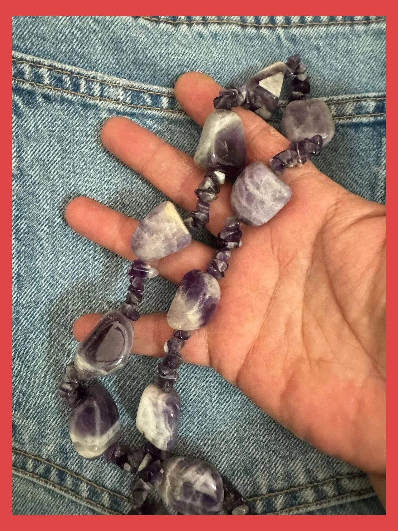 Collar piedra natural amatista 🦋 – Amatista 4