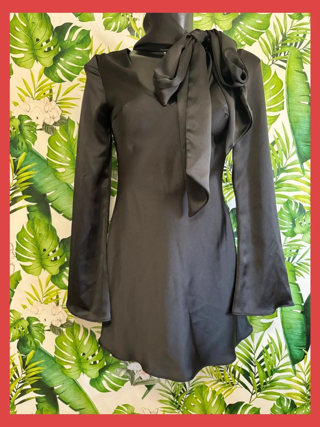 Vestido negro satinado 🦋 – Zara – taille XS / 34 / 6