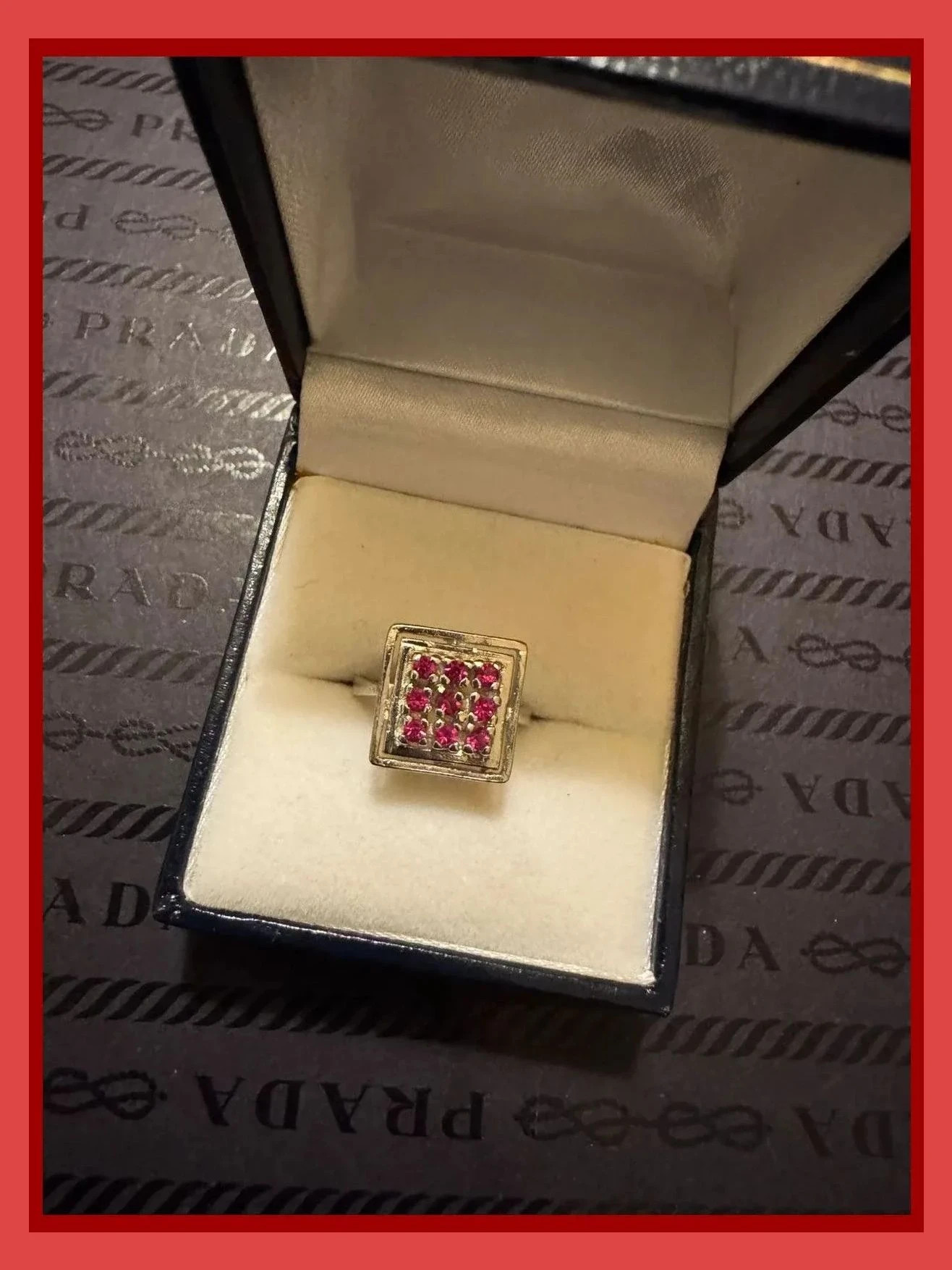 Anillo plata 915 con piedras rubies 🦋