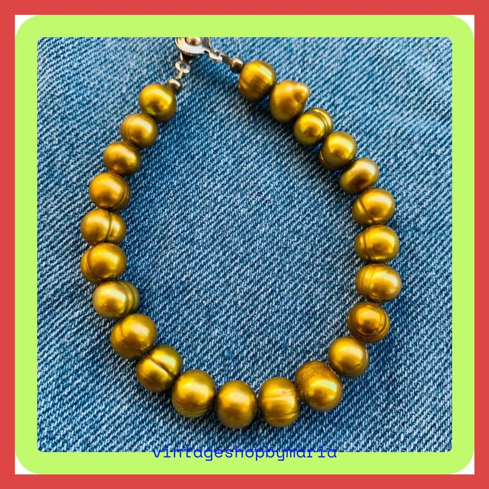 Pulsera perlas autenticas 🦋 – Vintage 2
