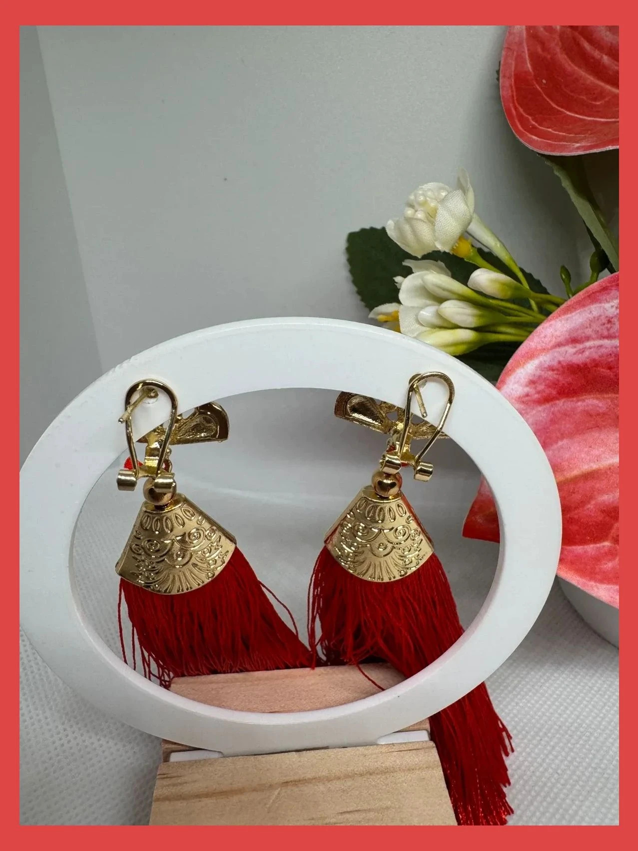Pendientes largo acero con borlas 🦋 – Acero 5