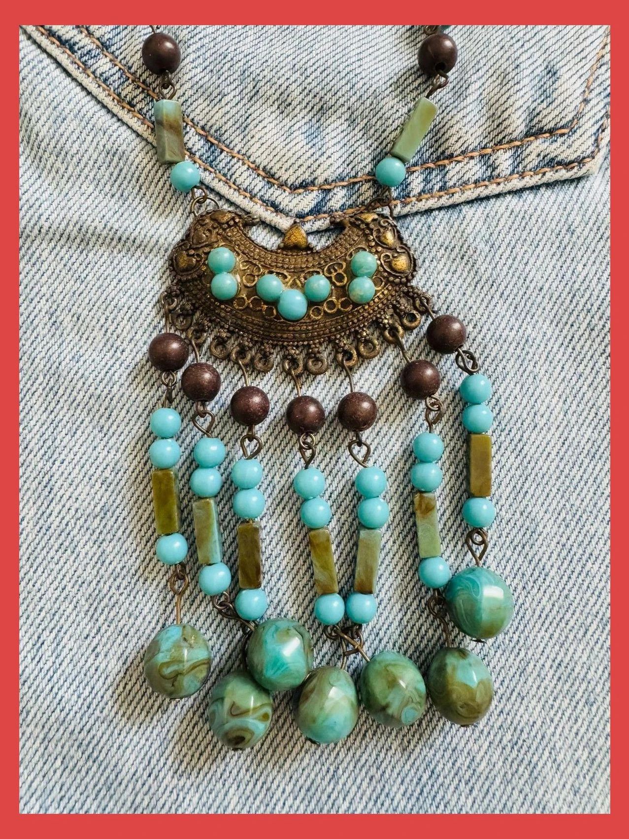 Collar vintage de piedras naturales 🦋 – Vintage Dressing 2