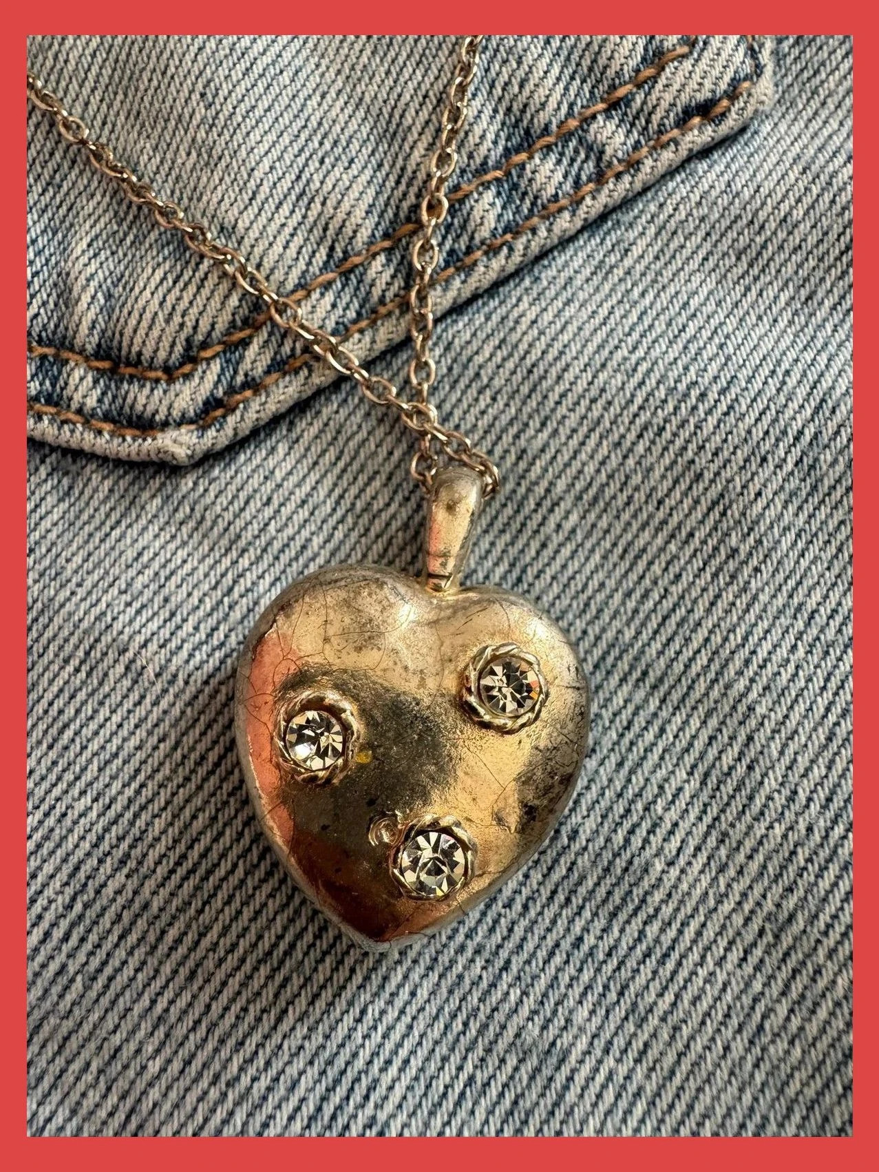Collar alpaca colgante corazón 🦋 – Vintage Dressing 2