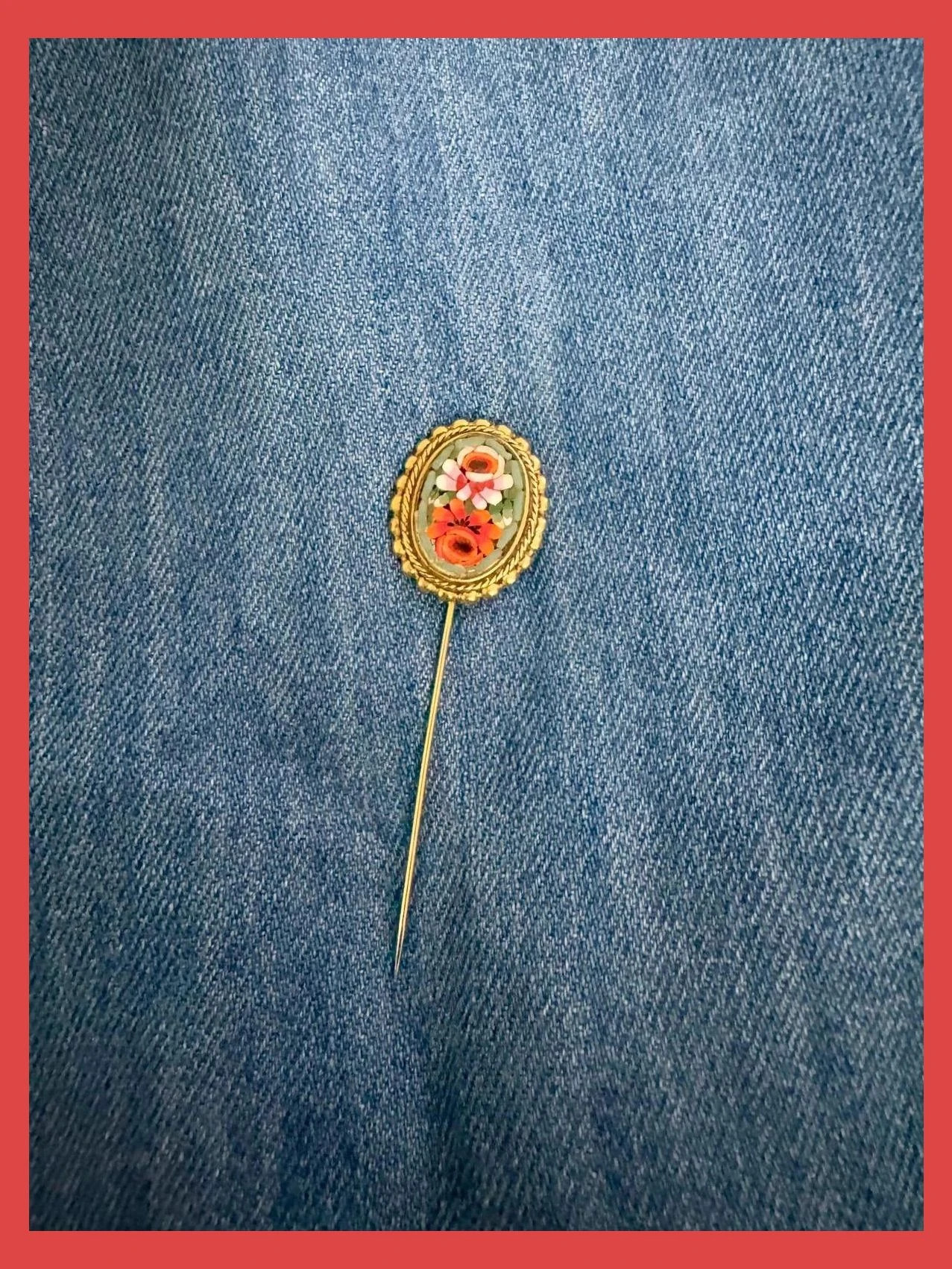 Broche vintage dorado pintado a mano 🦋 – Vintage Dressing