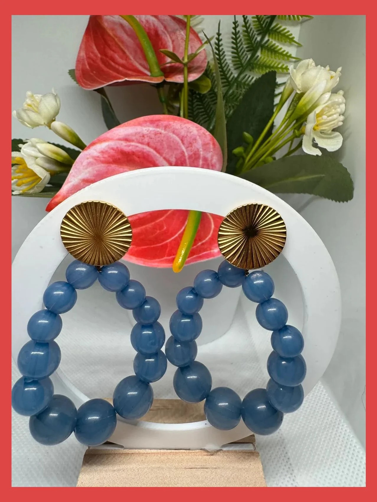 Pendientes largos acero y recina 🦋 – Acero 2