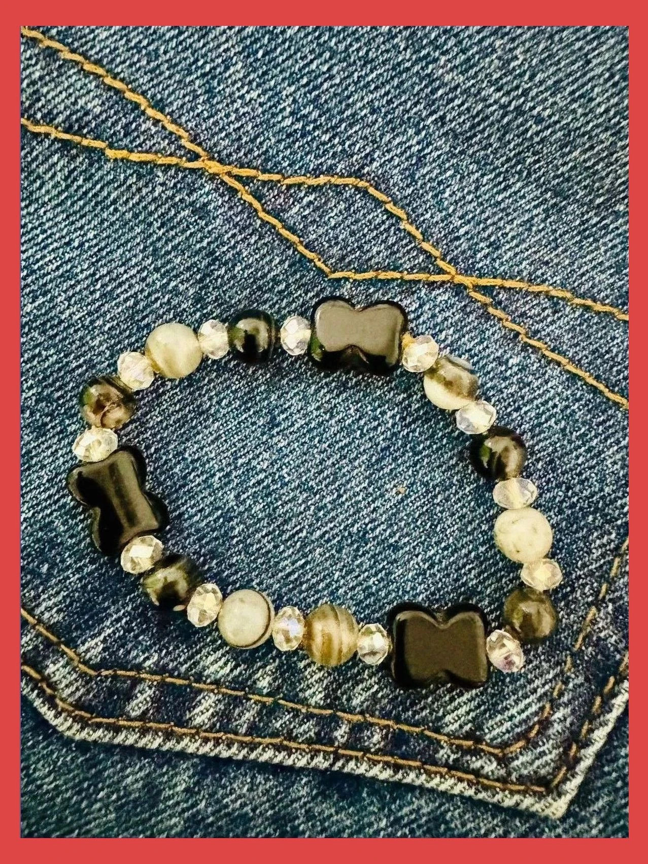Pulsera elástica piedras naturales 🦋 – Vintage Dressing