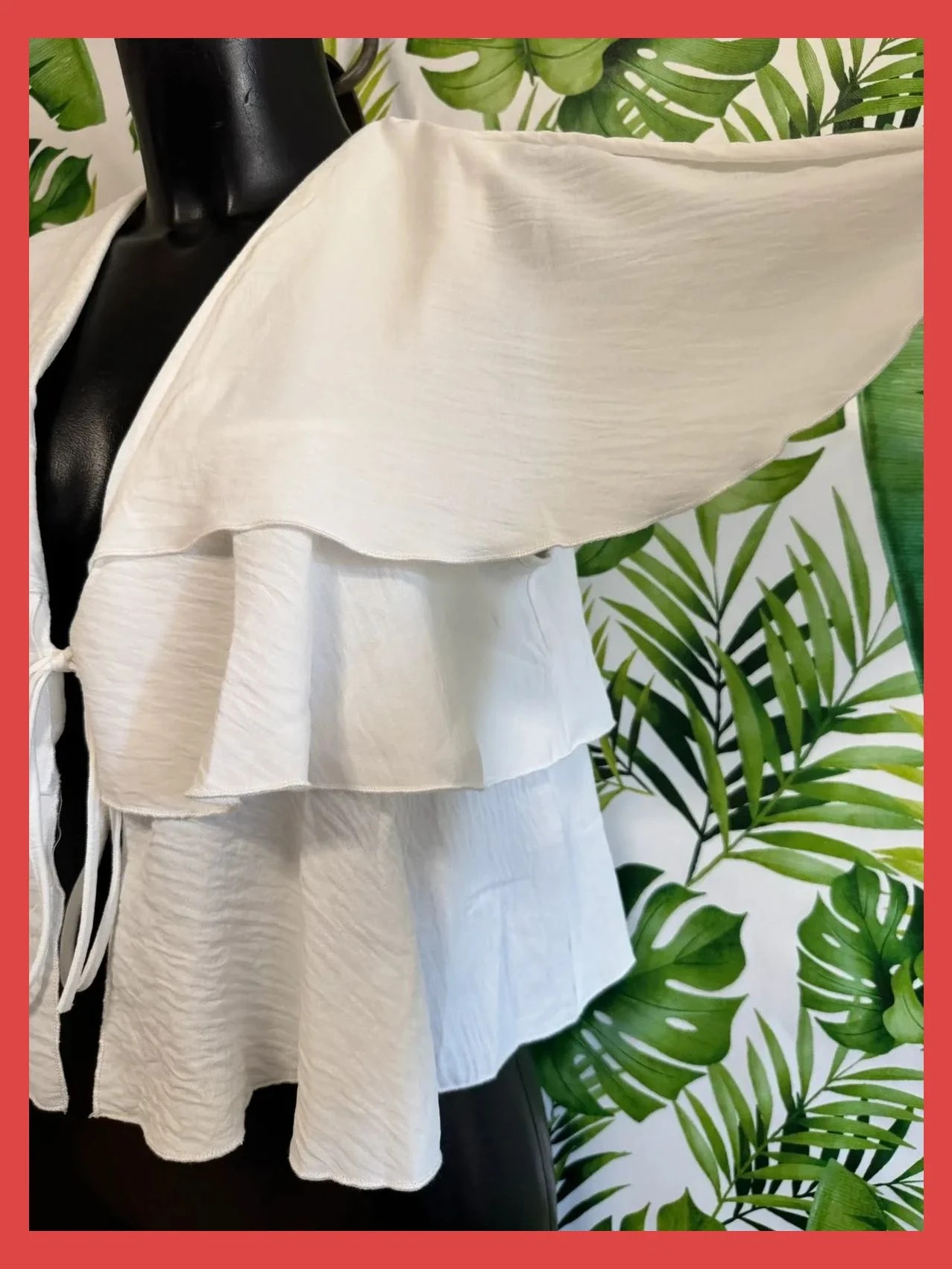 Blusa color blanco de capas 🦋 – Zara – taille M / 38 / 10 3