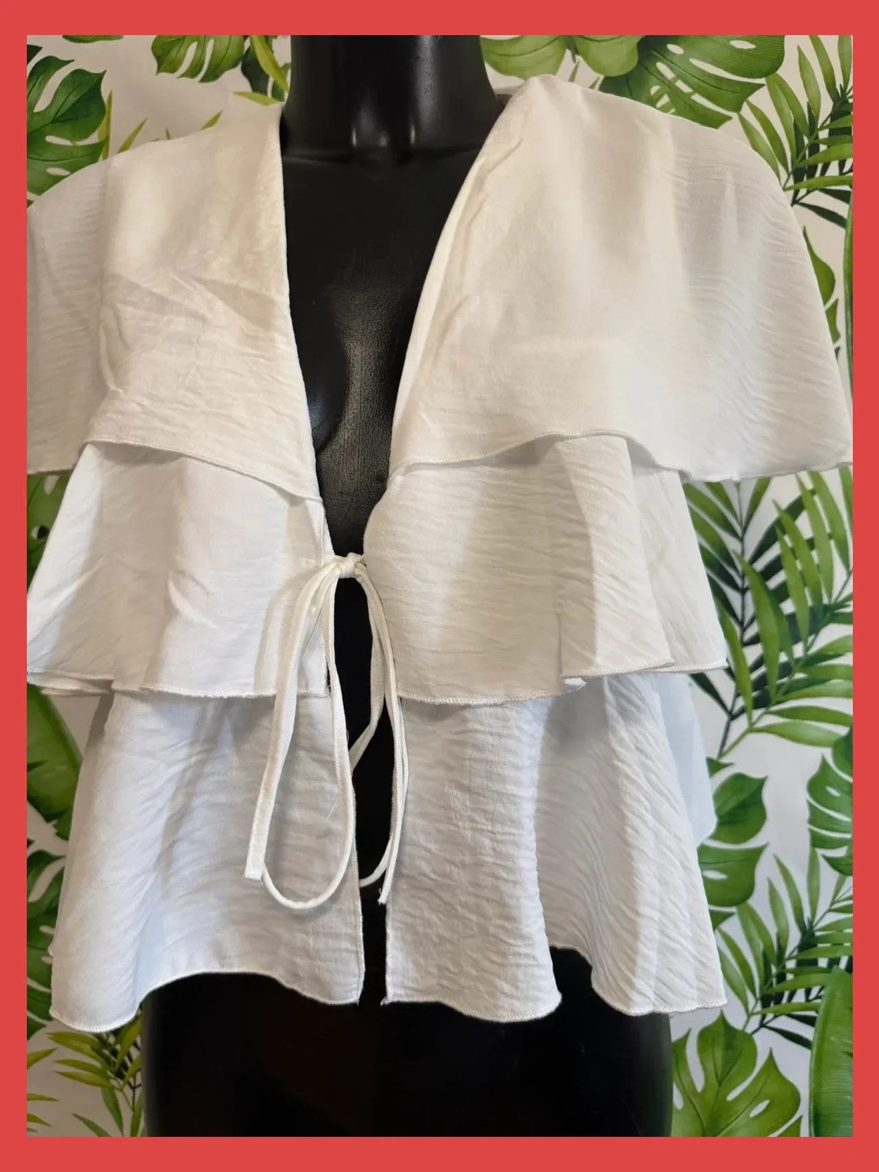 Blusa color blanco de capas 🦋 – Zara – taille M / 38 / 10 2
