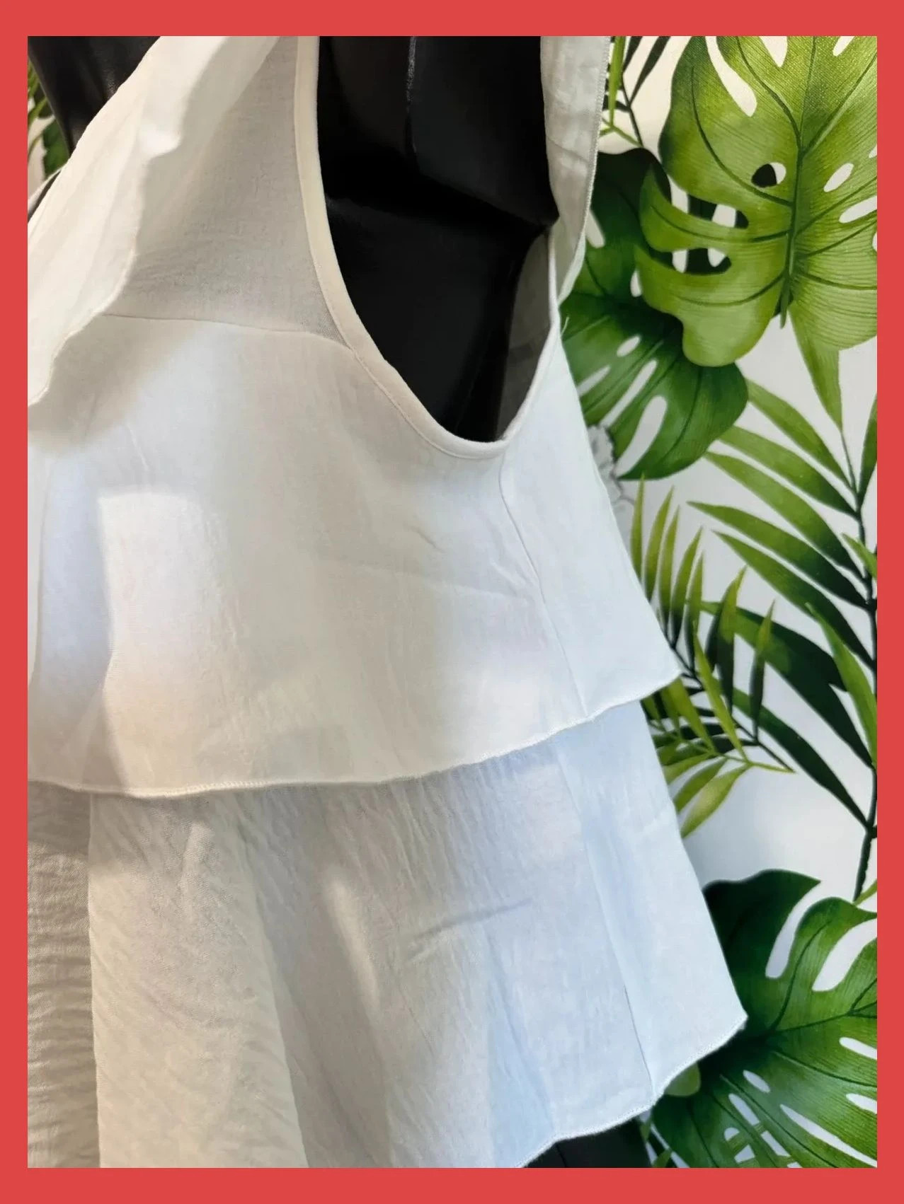 Blusa color blanco de capas 🦋 – Zara – taille M / 38 / 10 4