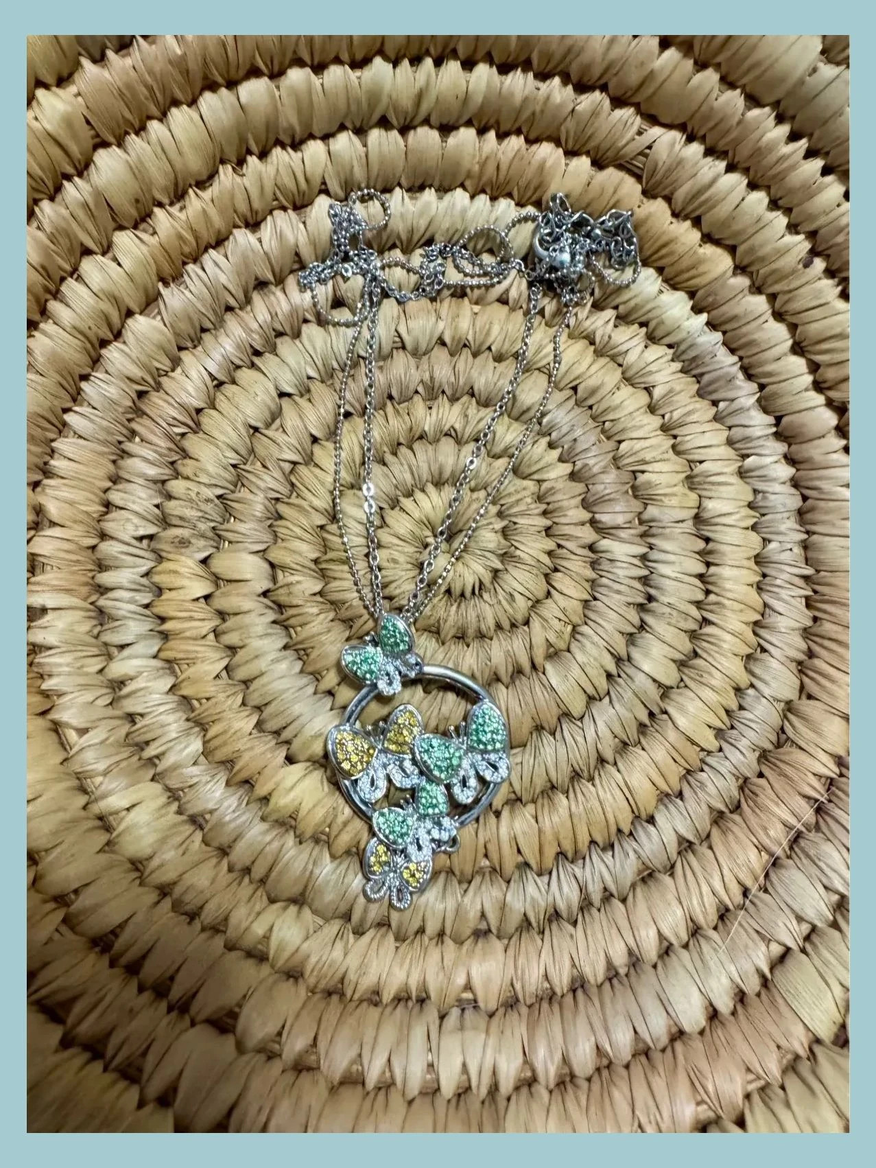 Collar acero inoxidable con colgante mariposas 🦋 – Vintage 2