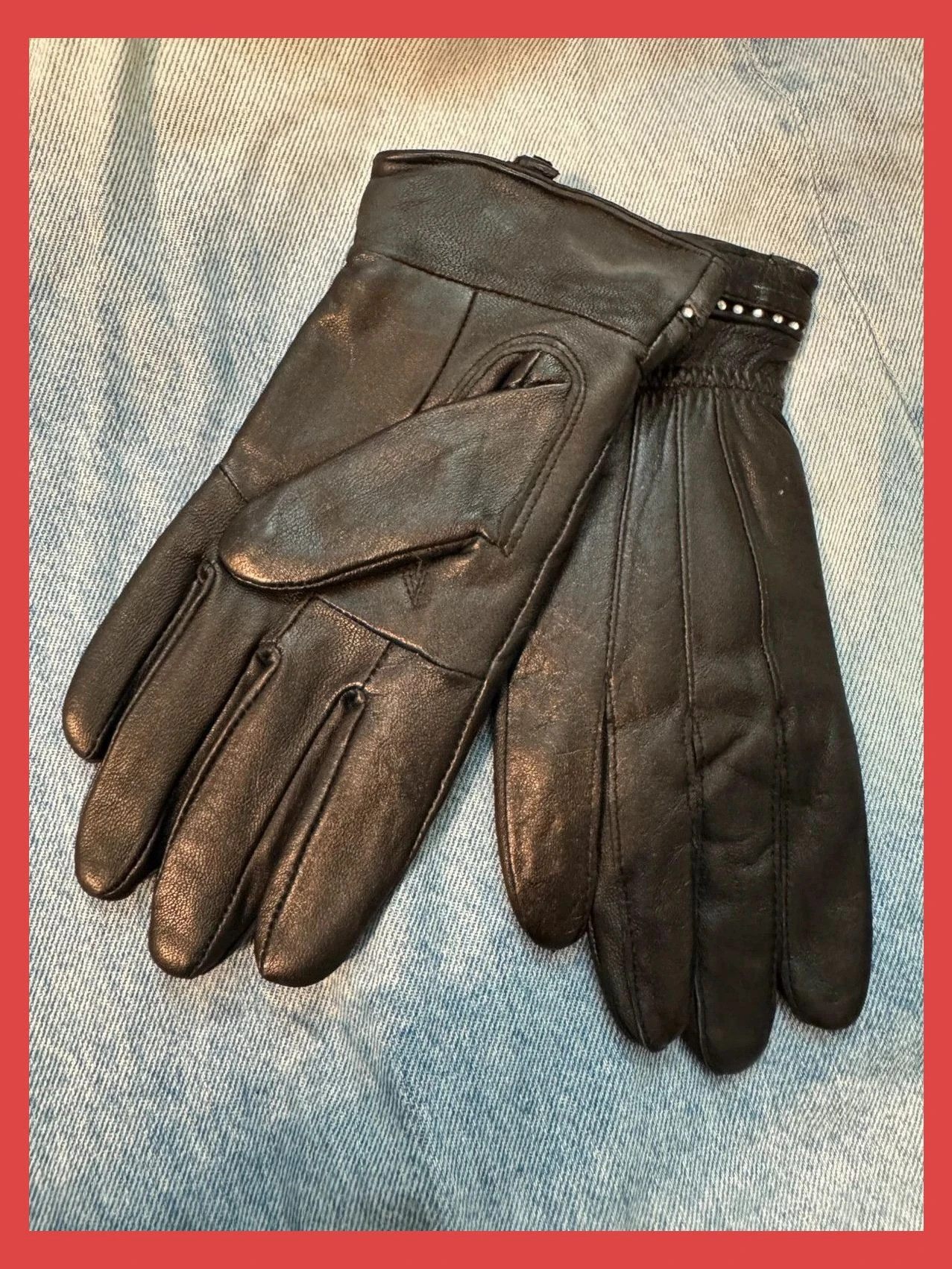 Guantes piel vintage talla M 🦋 – Vintage Dressing – taille M 2