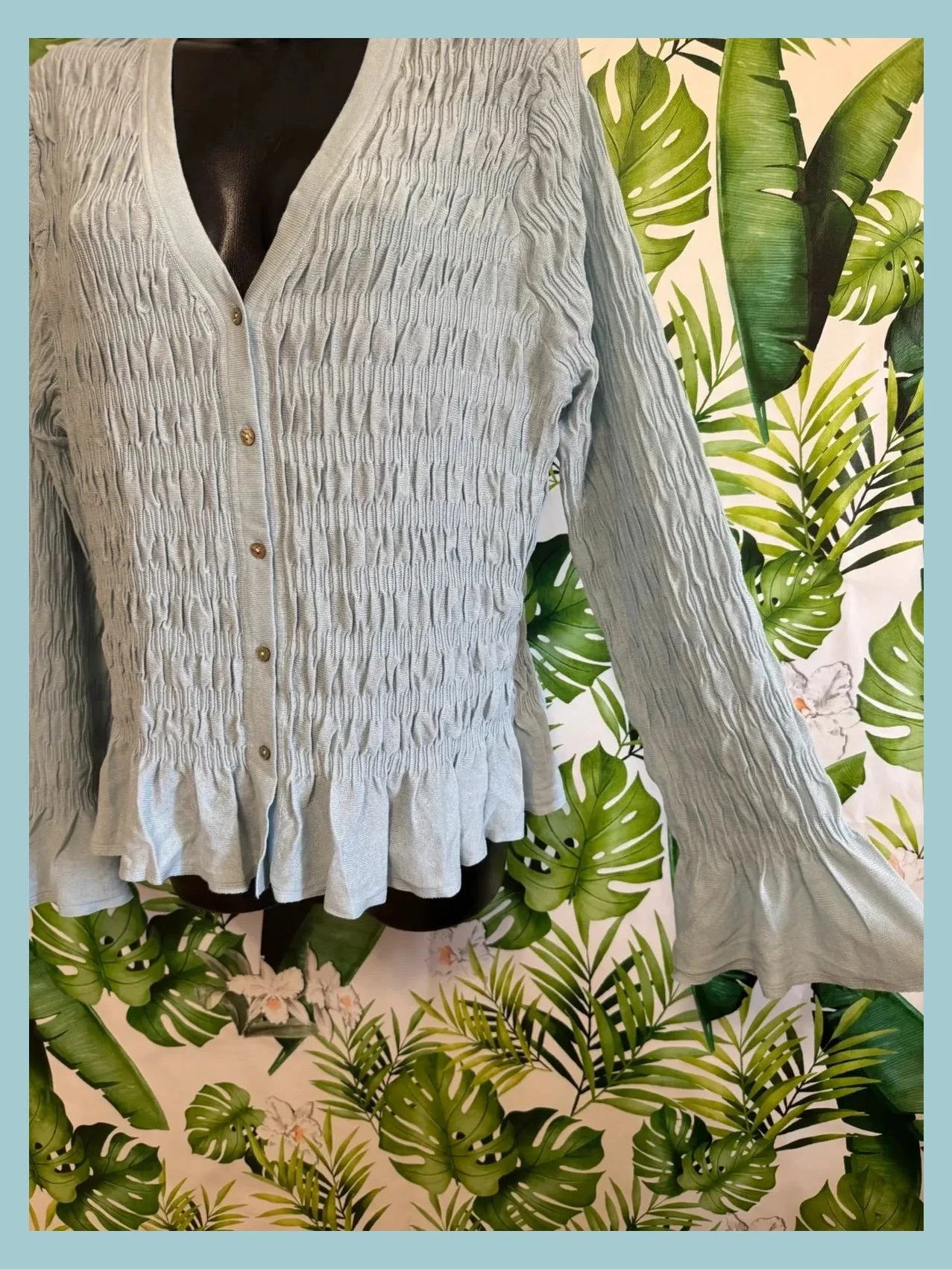Cárdigan fino color celeste 🦋 – Zara – taille XL / 42 / 14 2