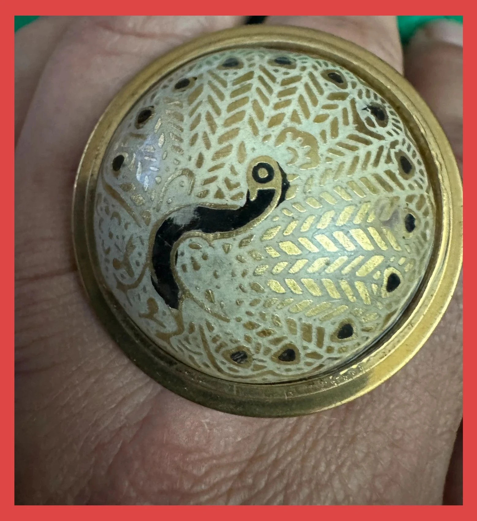 Anillo grande vintage 🦋 – Vintage Dressing – taille Ajustable 2