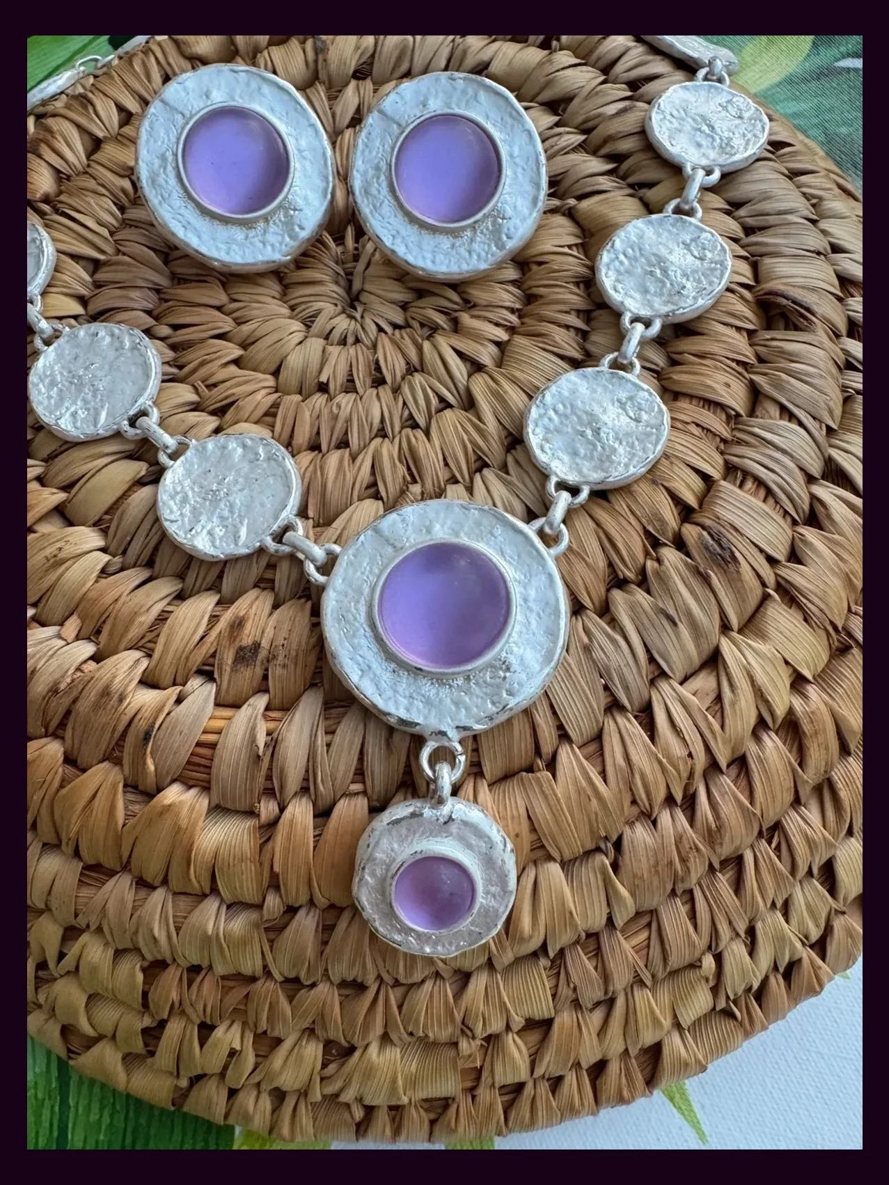 Conjunto vintage collar y pendientes 🦋 – Vintage 2