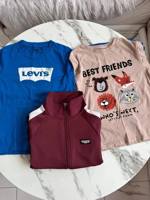 Lot de vêtements pour garçons 8 ans T-shirts manches longues et veste – Primark – taille 8 ans / 128 cm 2